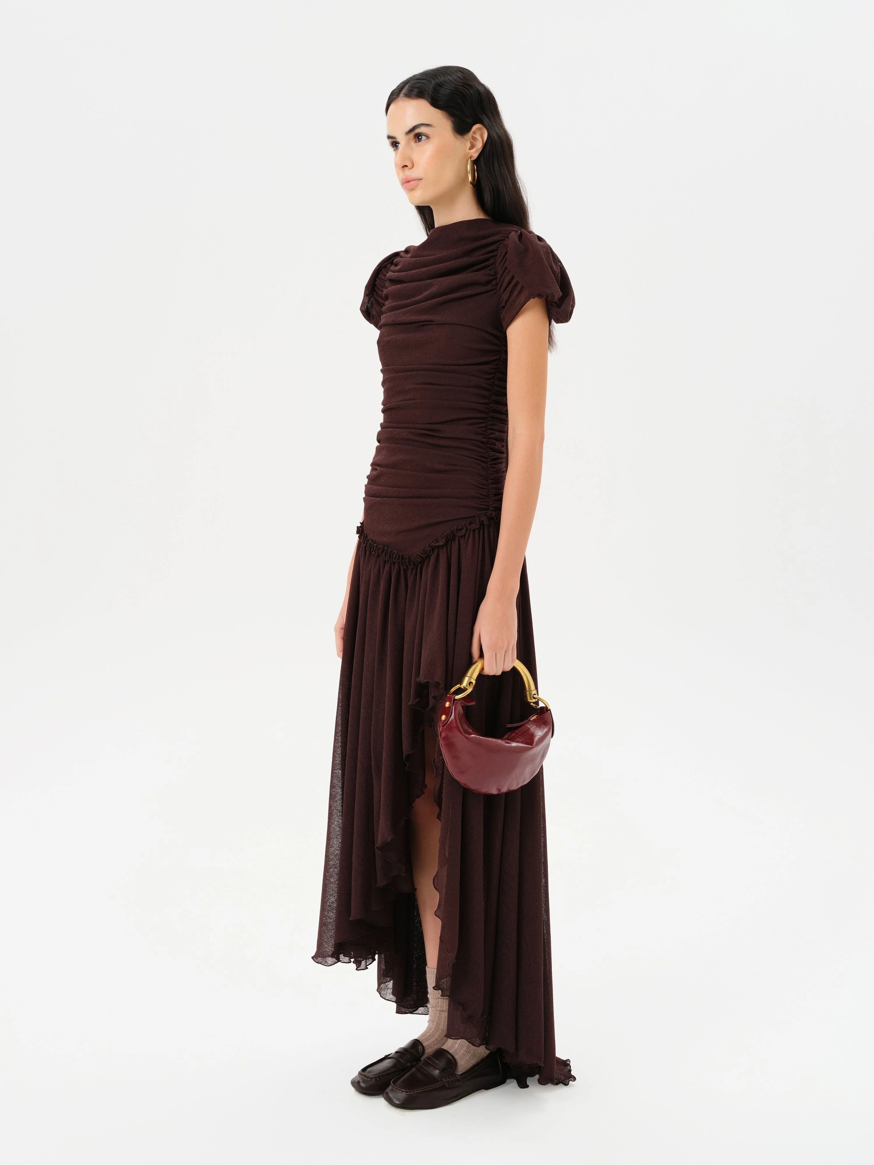 ADELINE - Open-back ruched maxi dress - Image 2