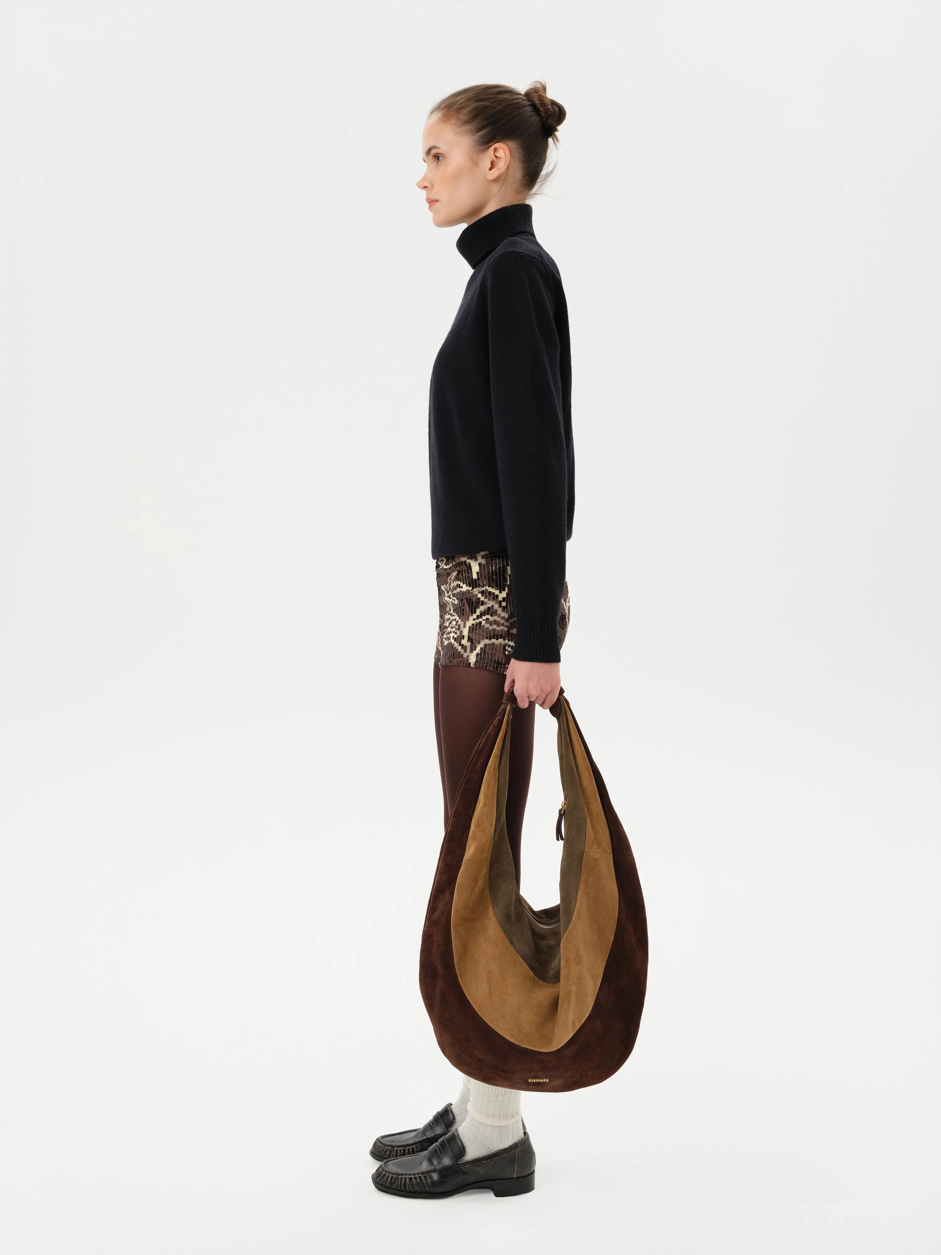 AFRA - Low-rise printed velvet mini shorts - Image 3