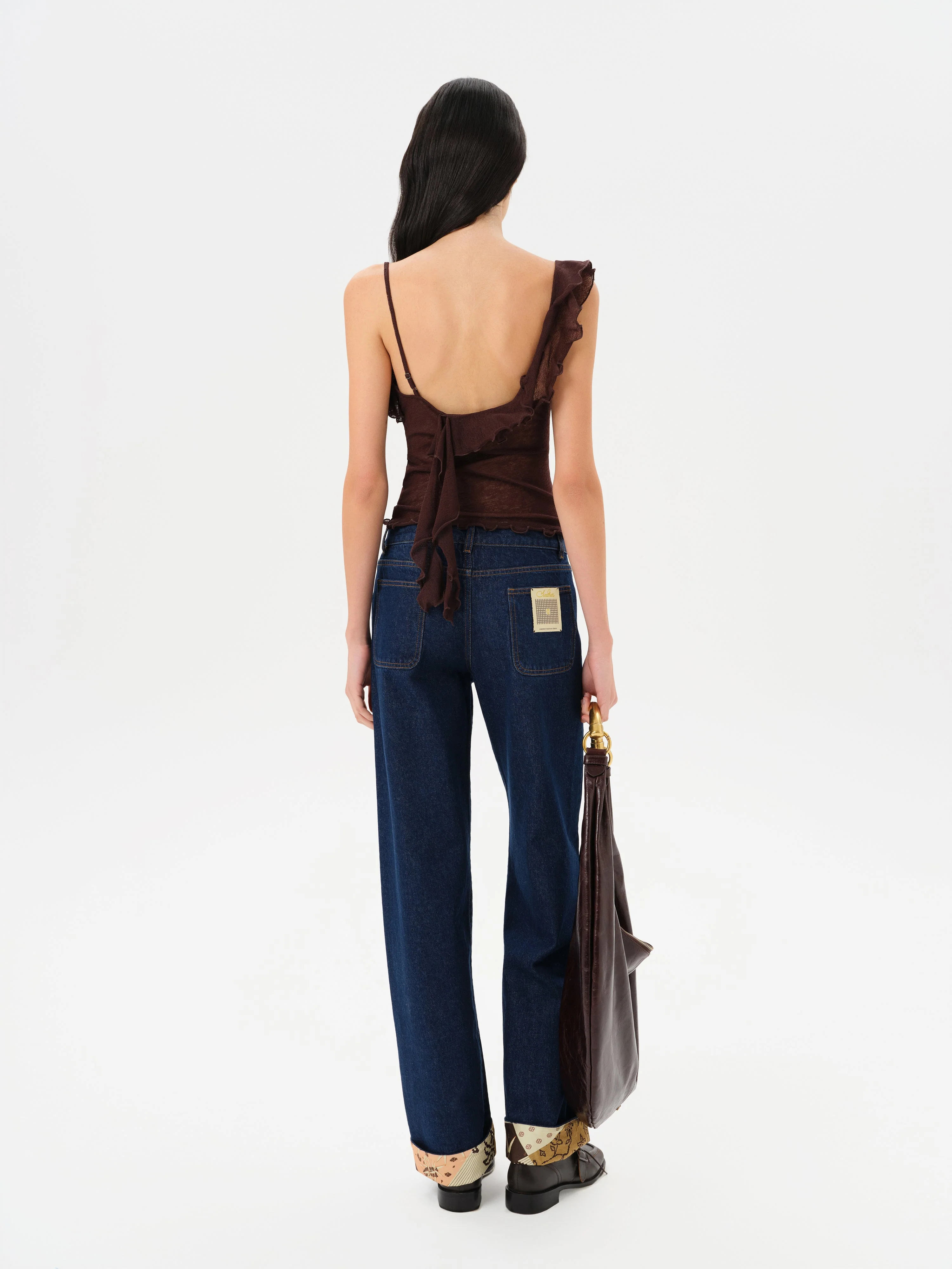 ARLA - Sheer mesh top with ruffle detail - Image 5