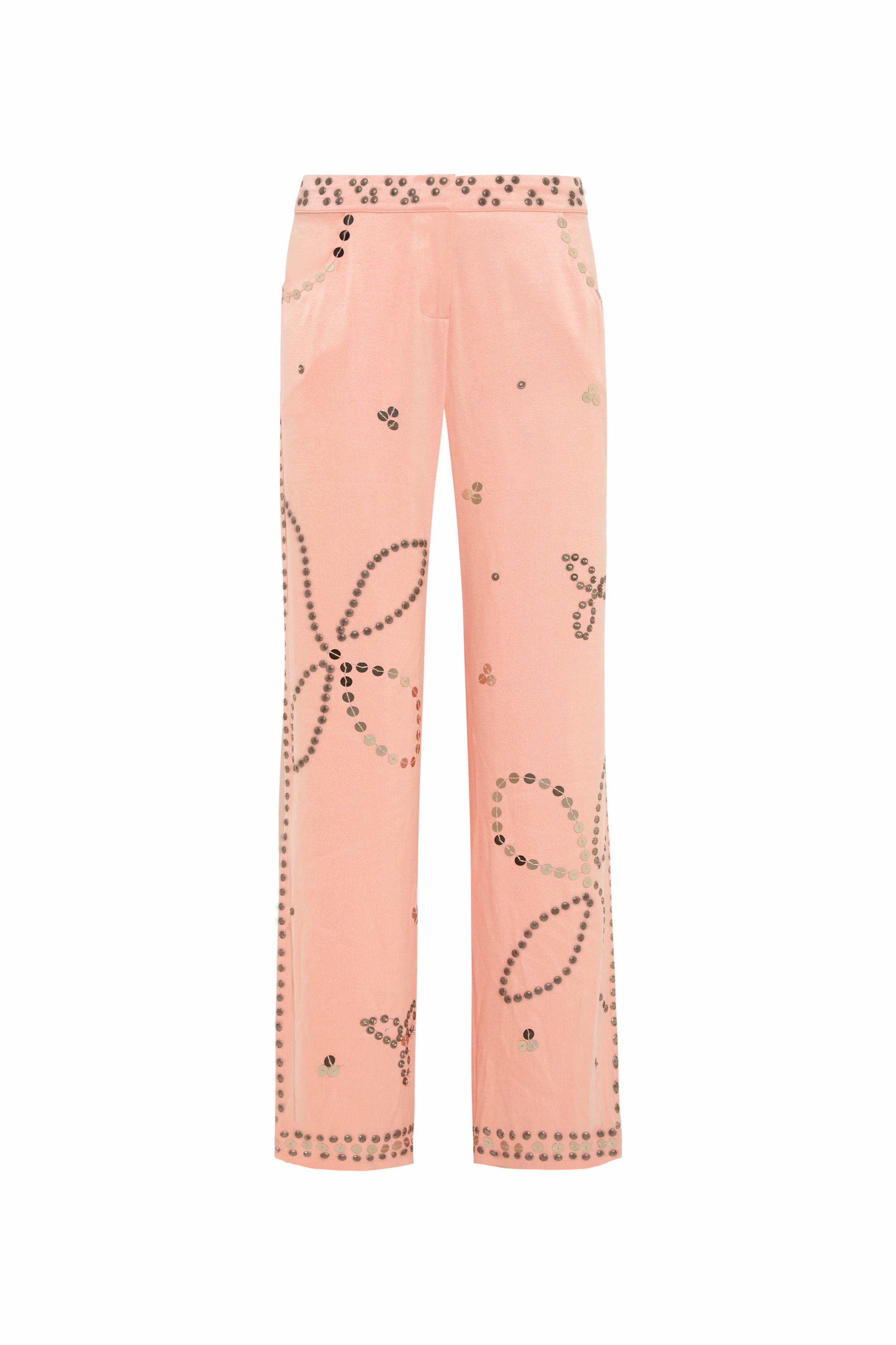 BRITY - Low-rise straight-leg embellished pants - Image 4