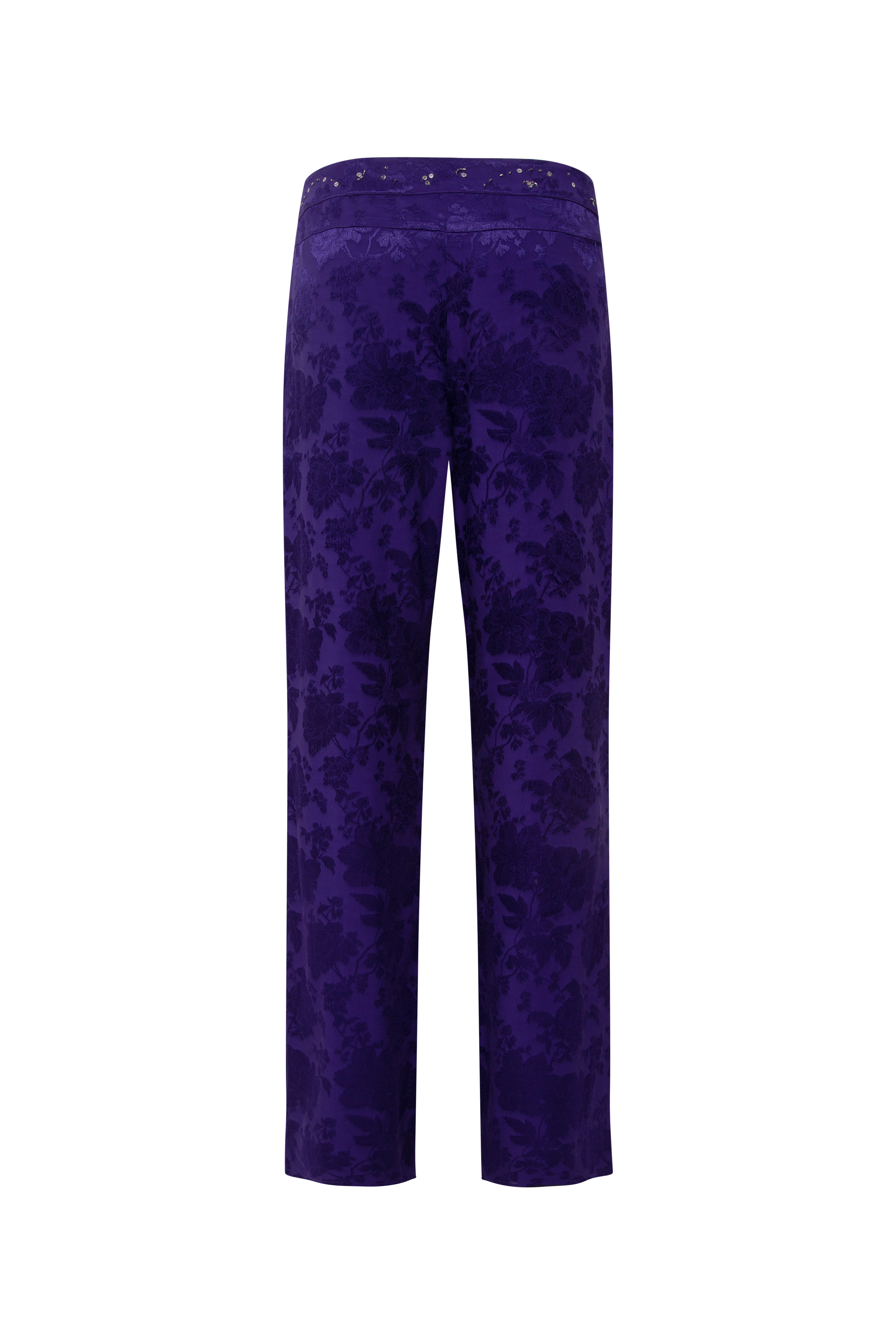 BRITY - Printed mid-rise satin pants - Image 6