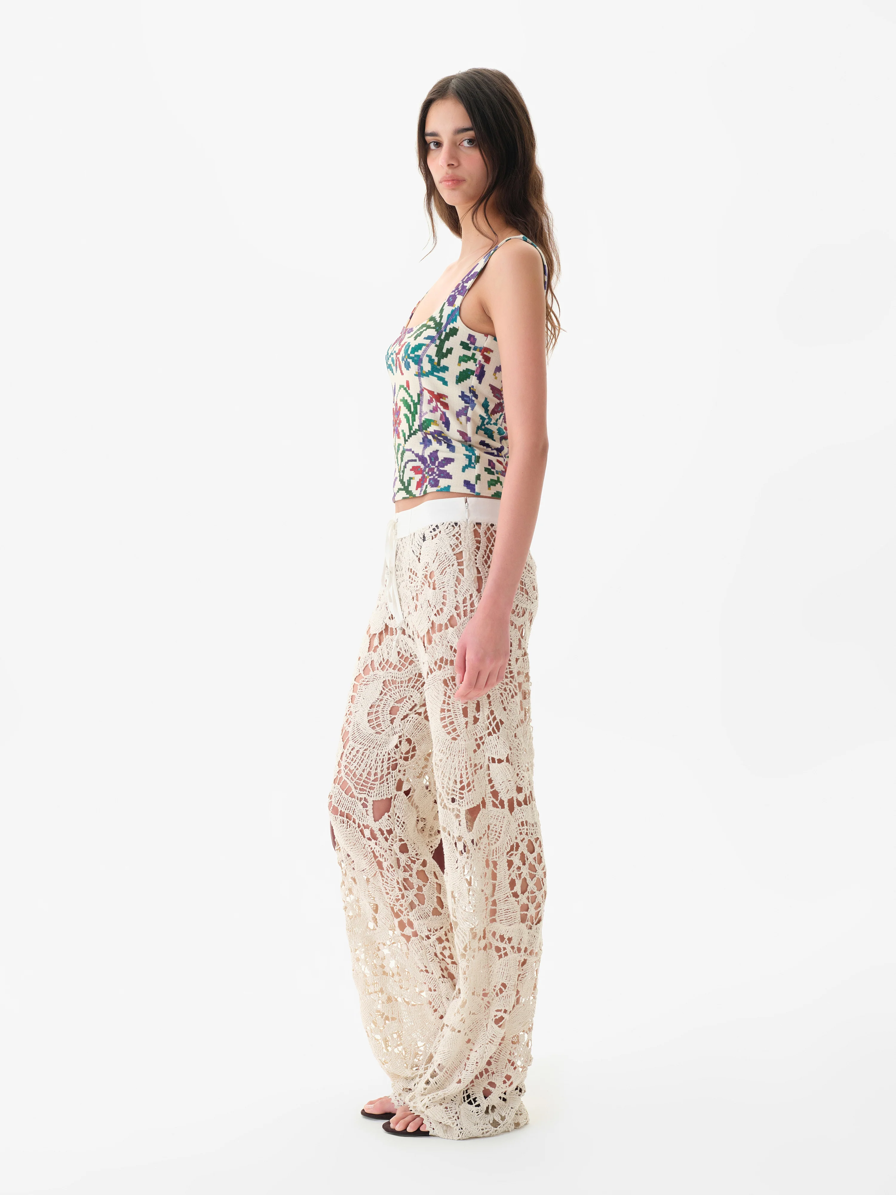 CALI - Printed square-neck tank top - Image 2