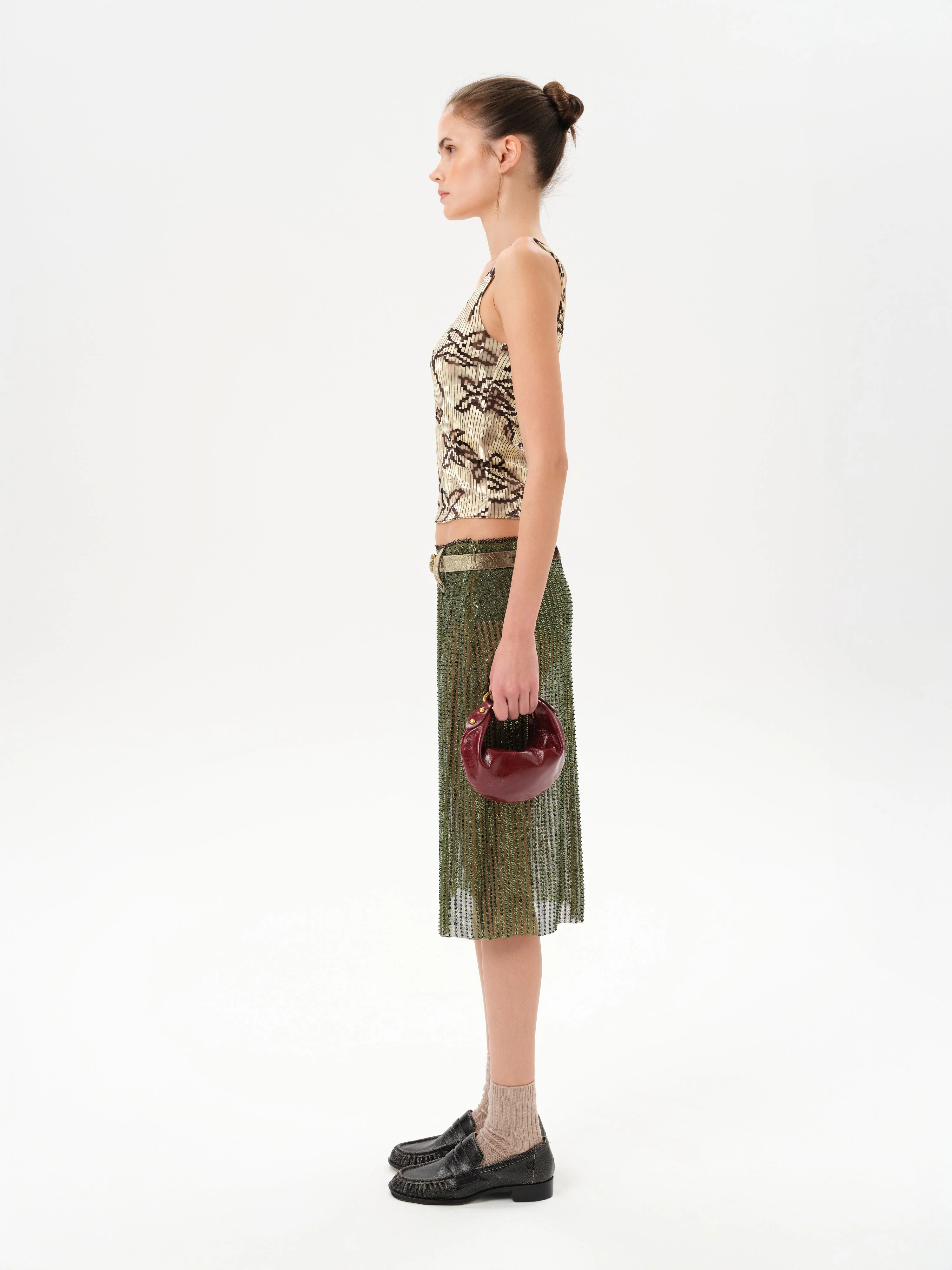 CALI - Velvet tank top with devoré detail - Image 4