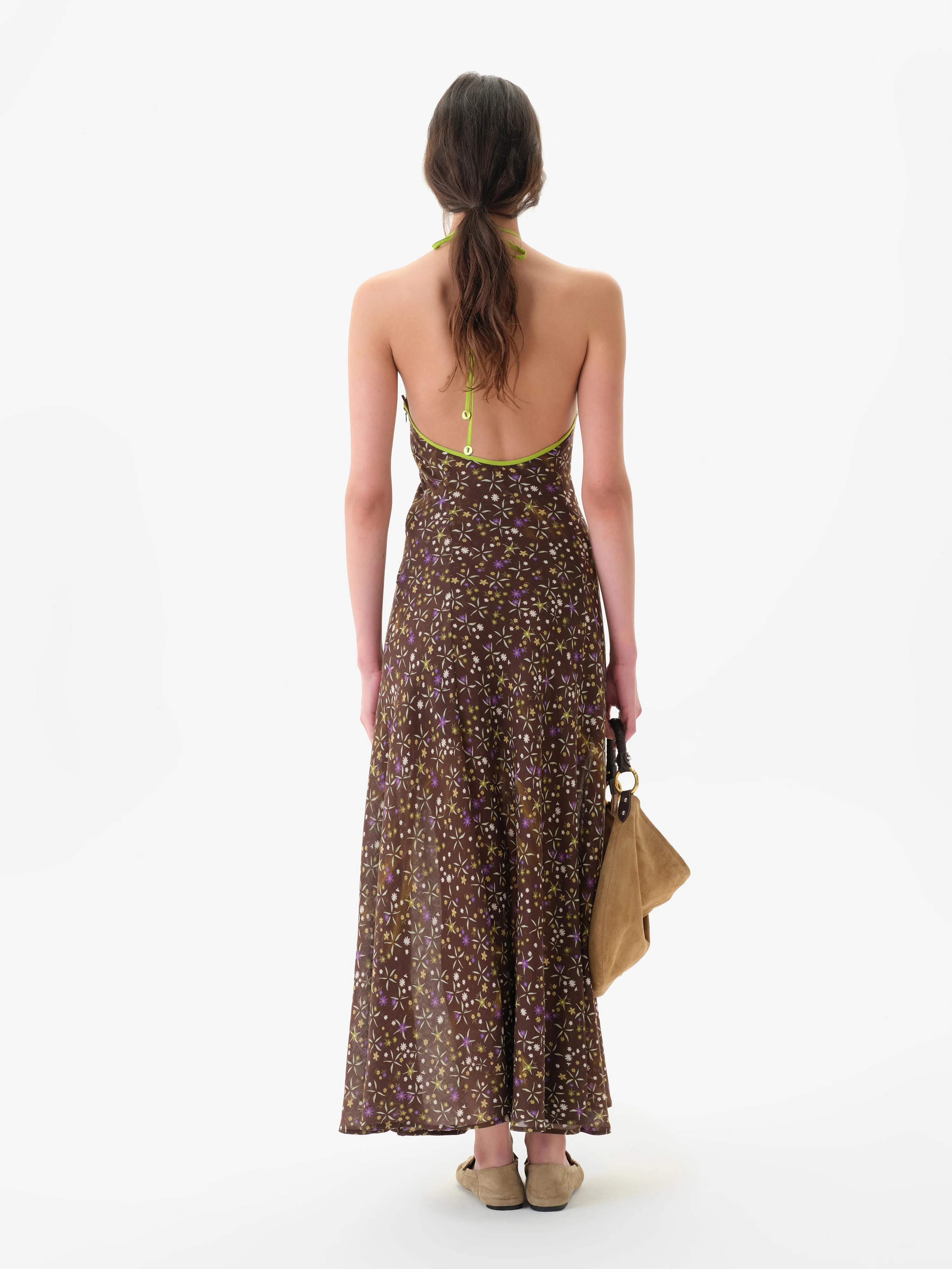 CHARLOTTE - Floral print open-back maxi voile dress - Image 4
