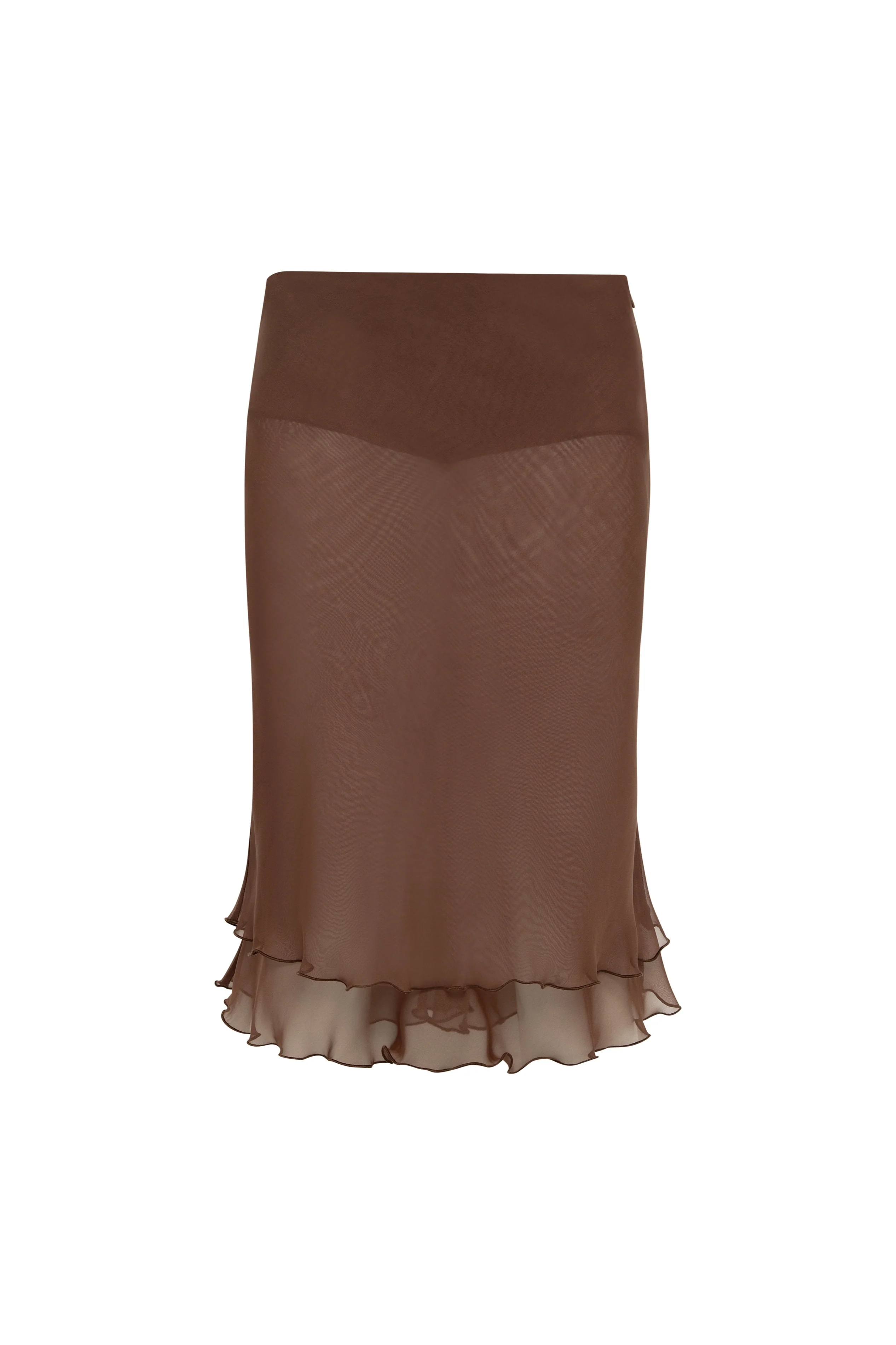 COLETTE - Sheer chiffon midi skirt with detachable mini short