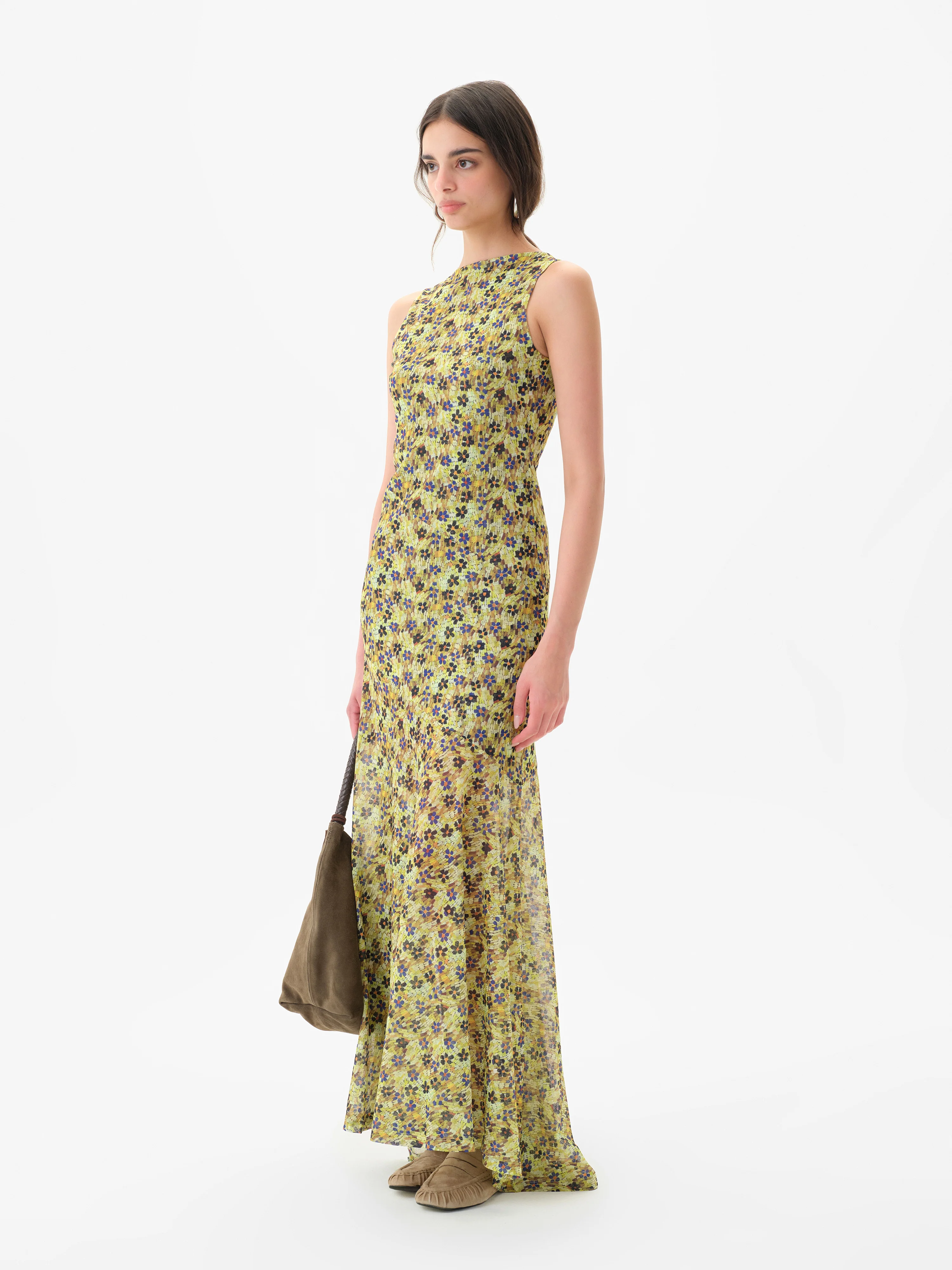 FENS - Floral print open-back mesh maxi dress - Image 2