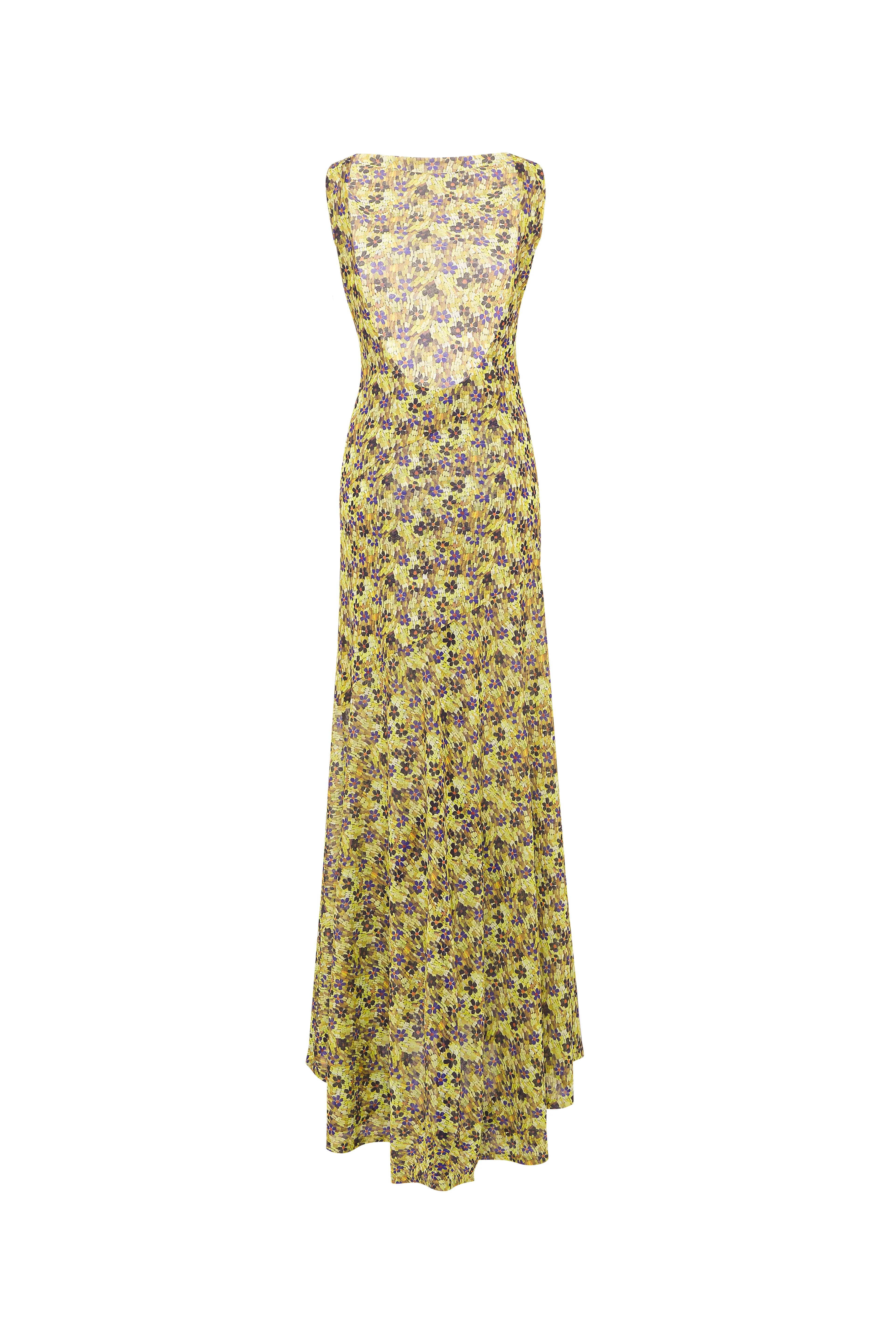 FENS - Floral print open-back mesh maxi dress - Image 6