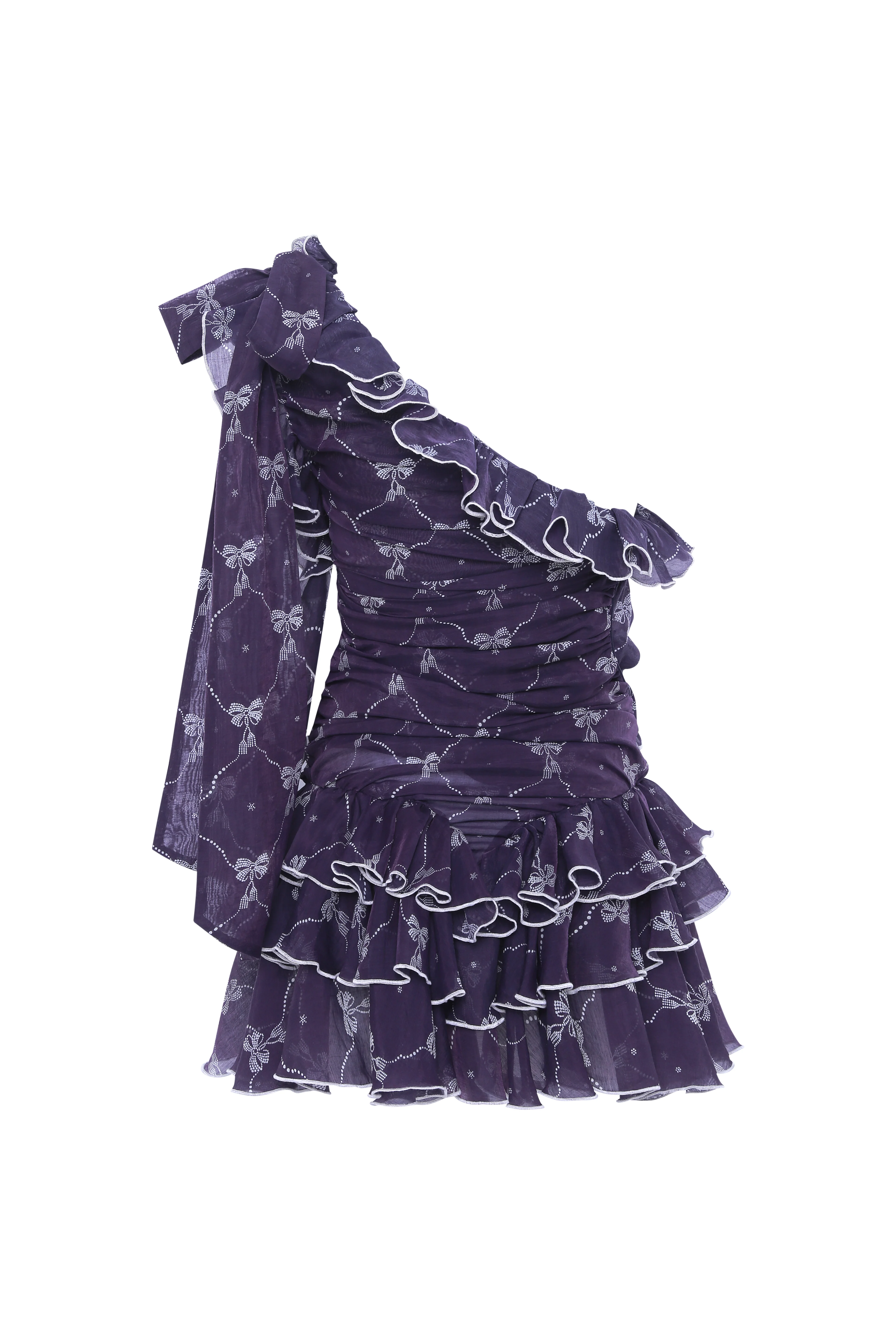 FRILLA - Bow detailed ruffle one-shoulder dress - Image 6