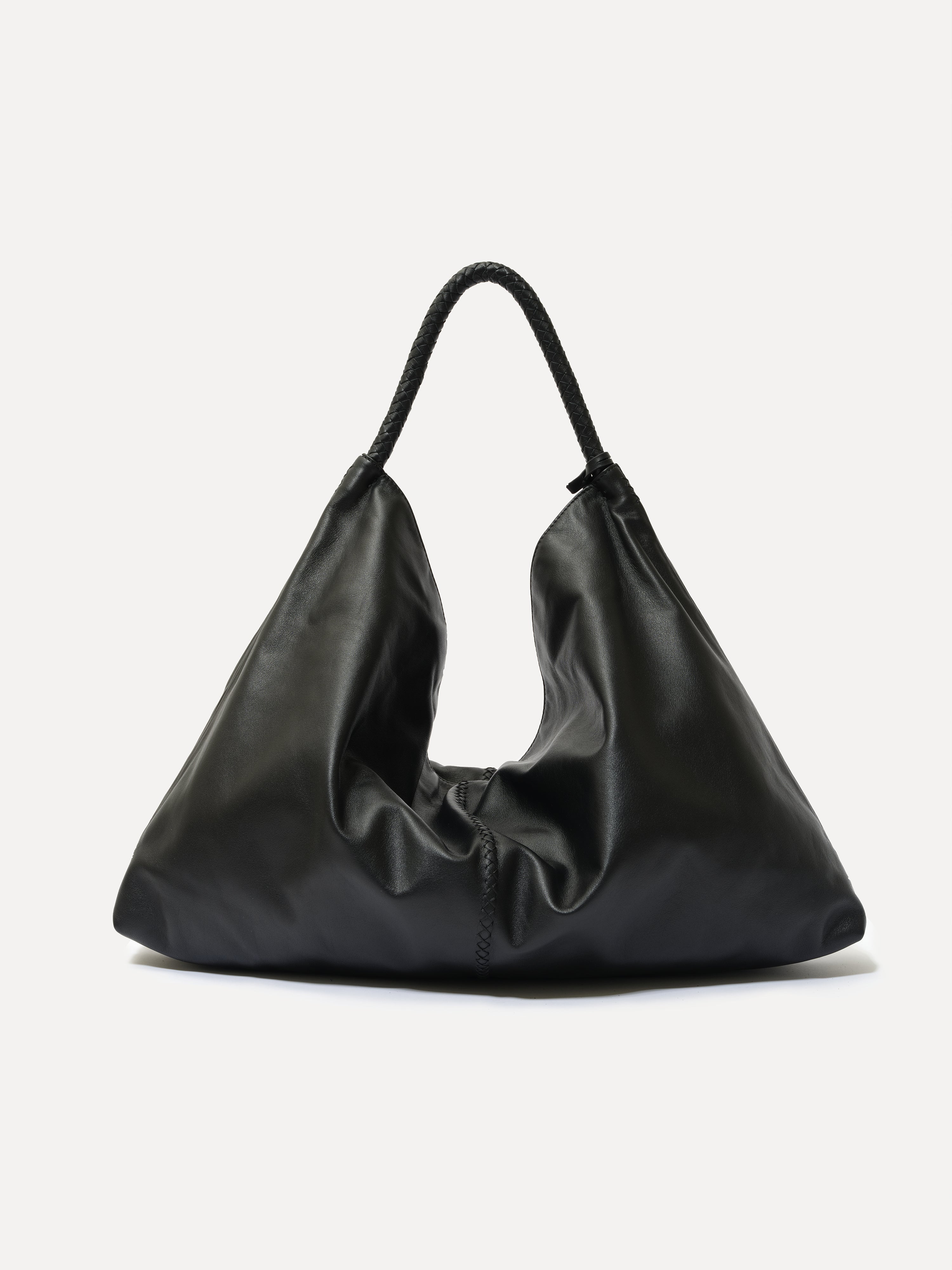 GALIA - Oversized tote bag with woven handle and removable tassel charm - Image 3