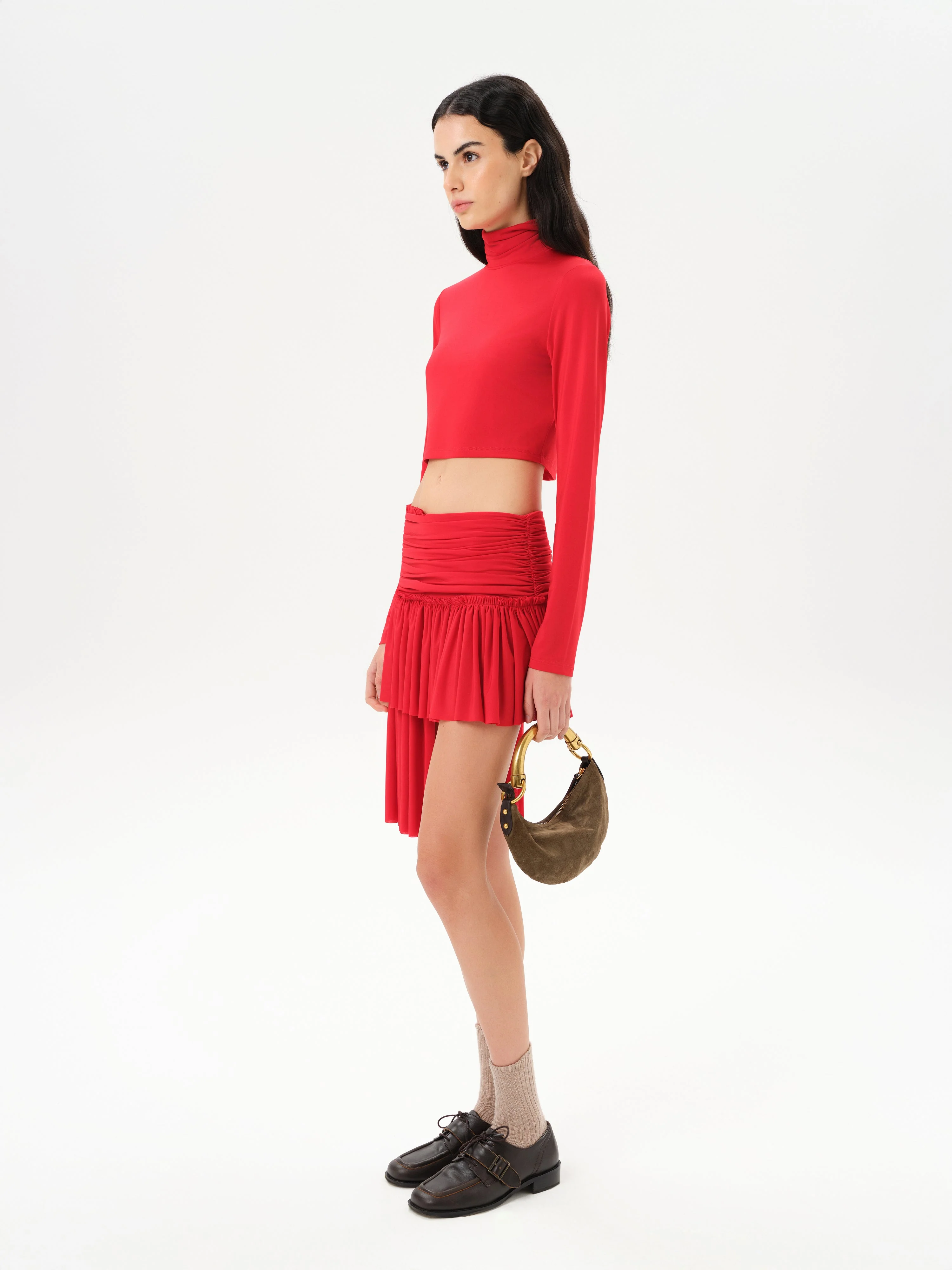 GEORGIE - Long sleeve cropped turtleneck top - Image 3