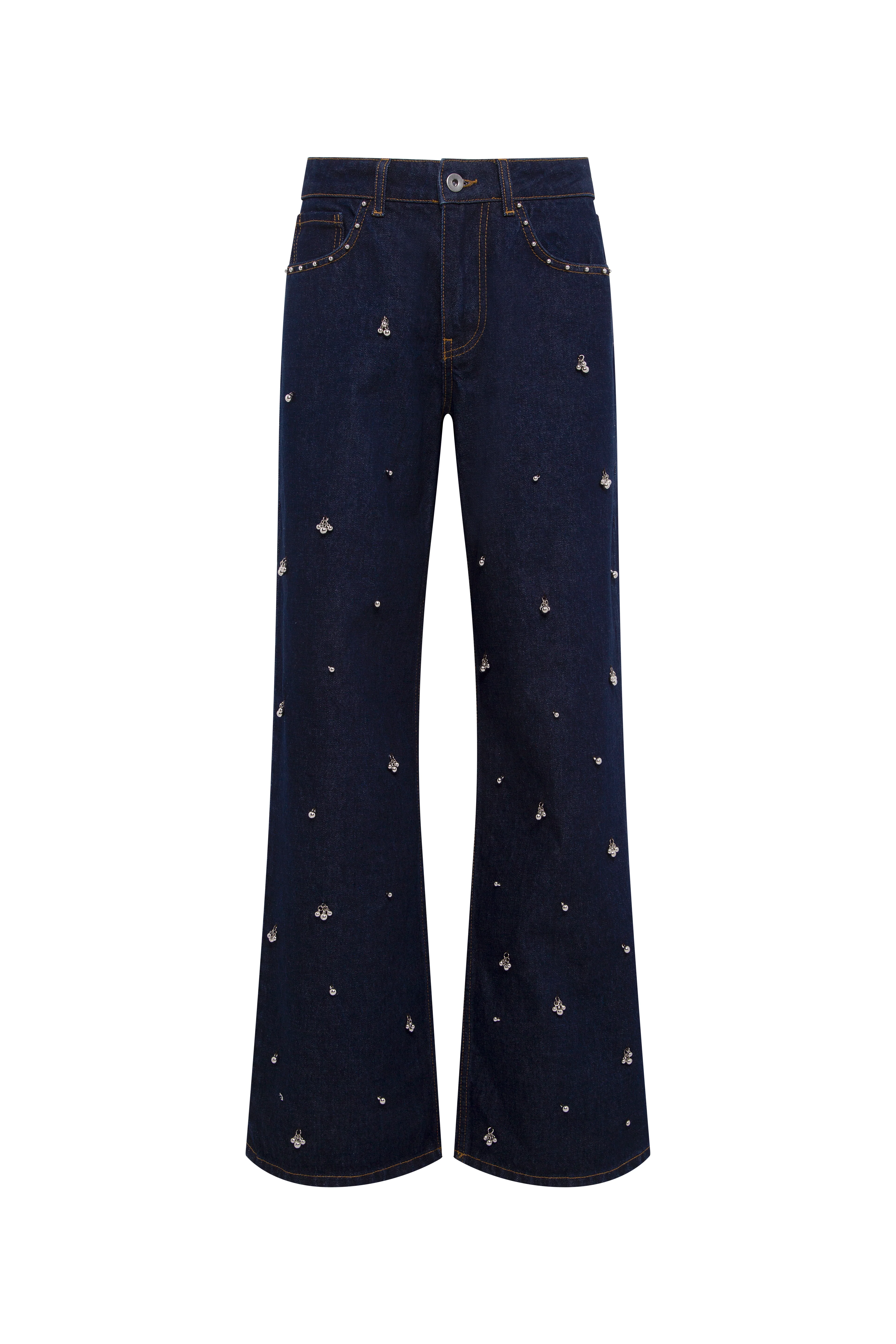 HARLY - Embellished straight-leg jeans