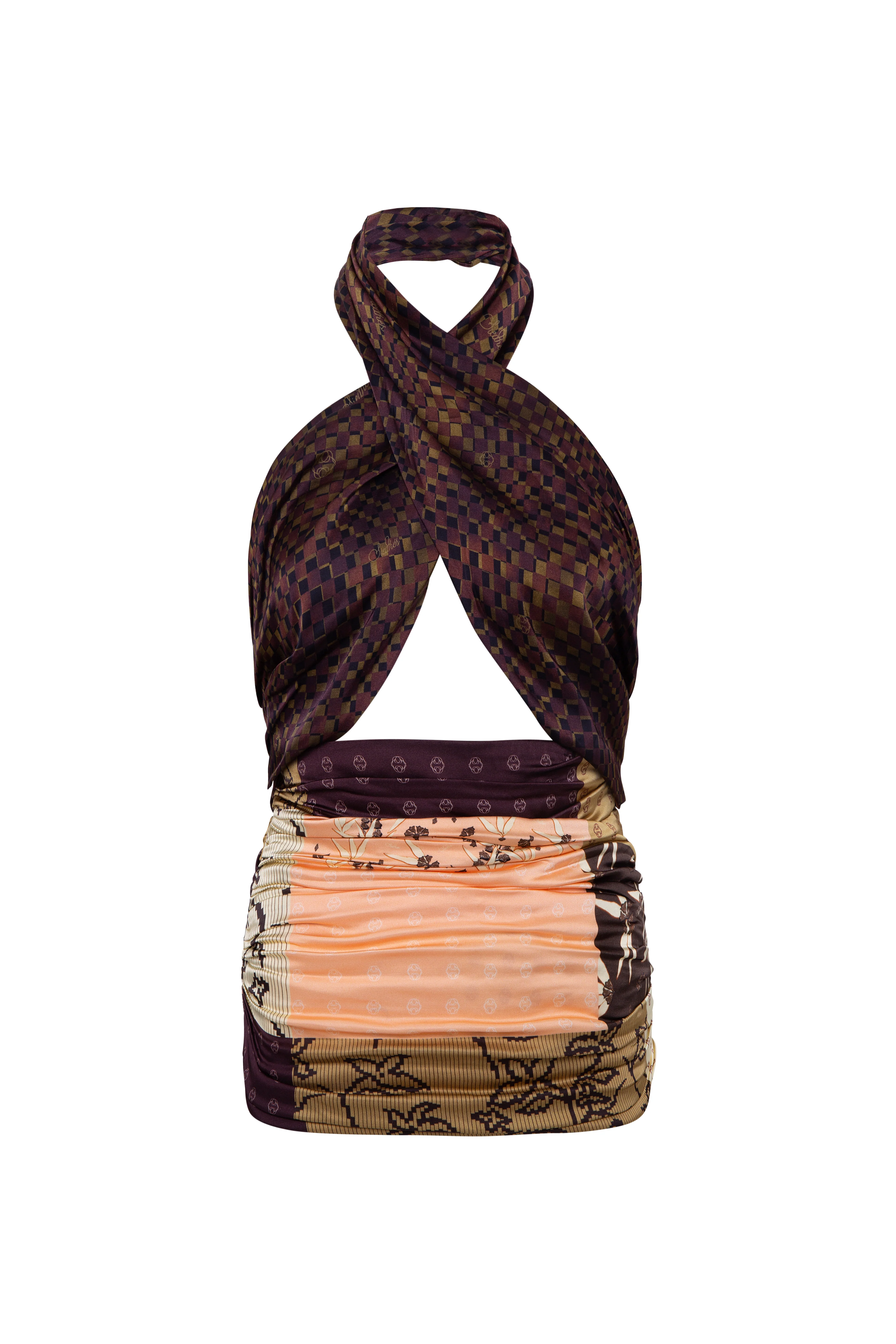 IZZY - Multi-pattern patchwork halter top - Image 5