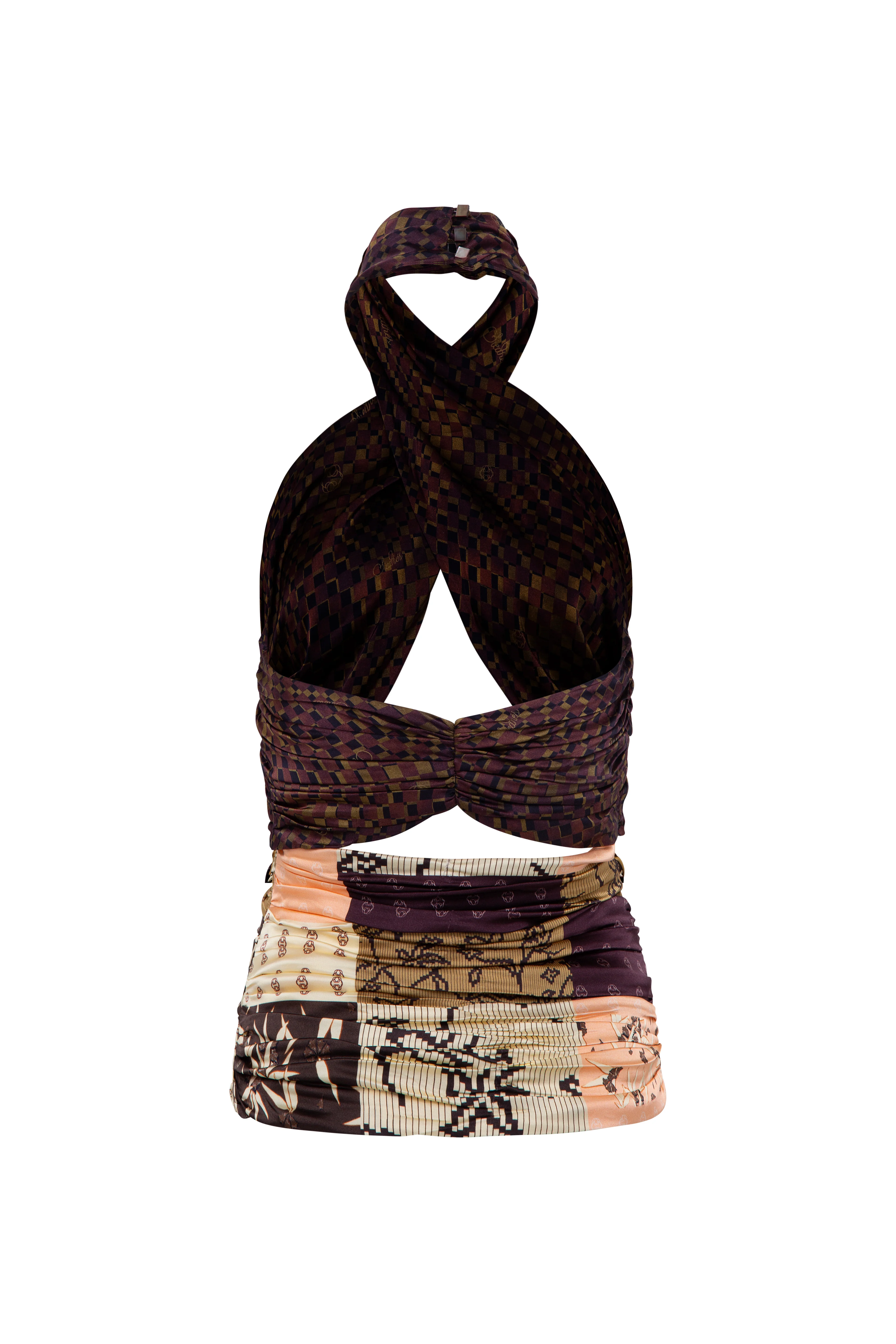 IZZY - Multi-pattern patchwork halter top - Image 6