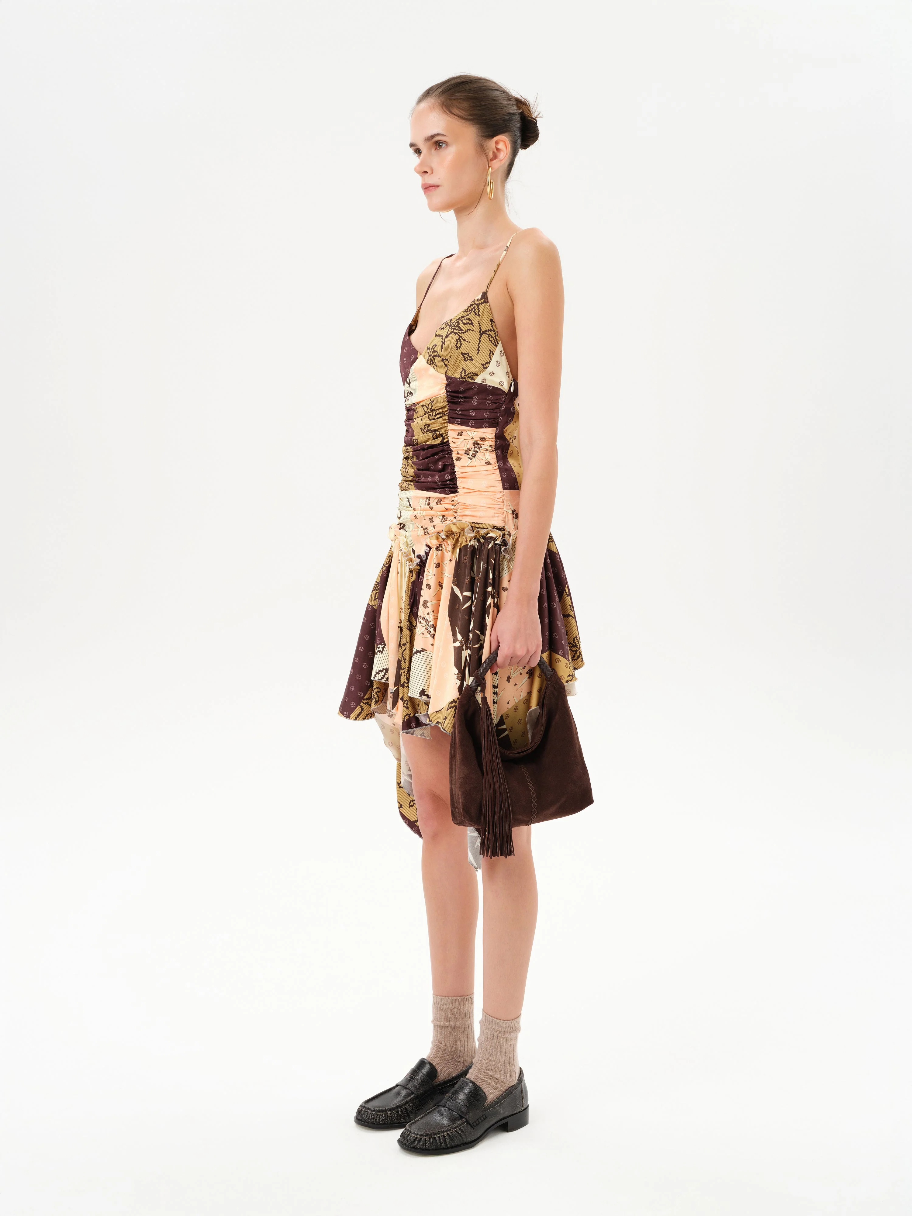 JAZ - Patchwork mini dress with ruffles - Image 2
