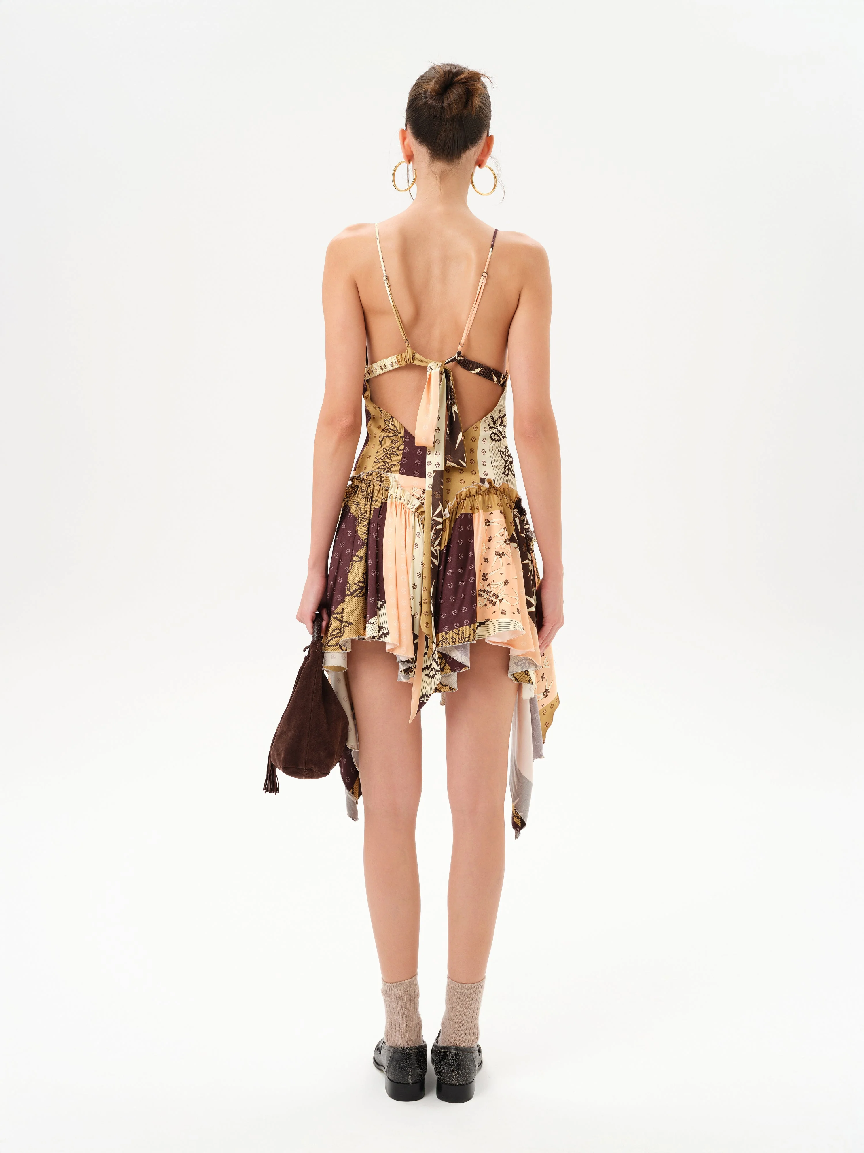 JAZ - Patchwork mini dress with ruffles - Image 4