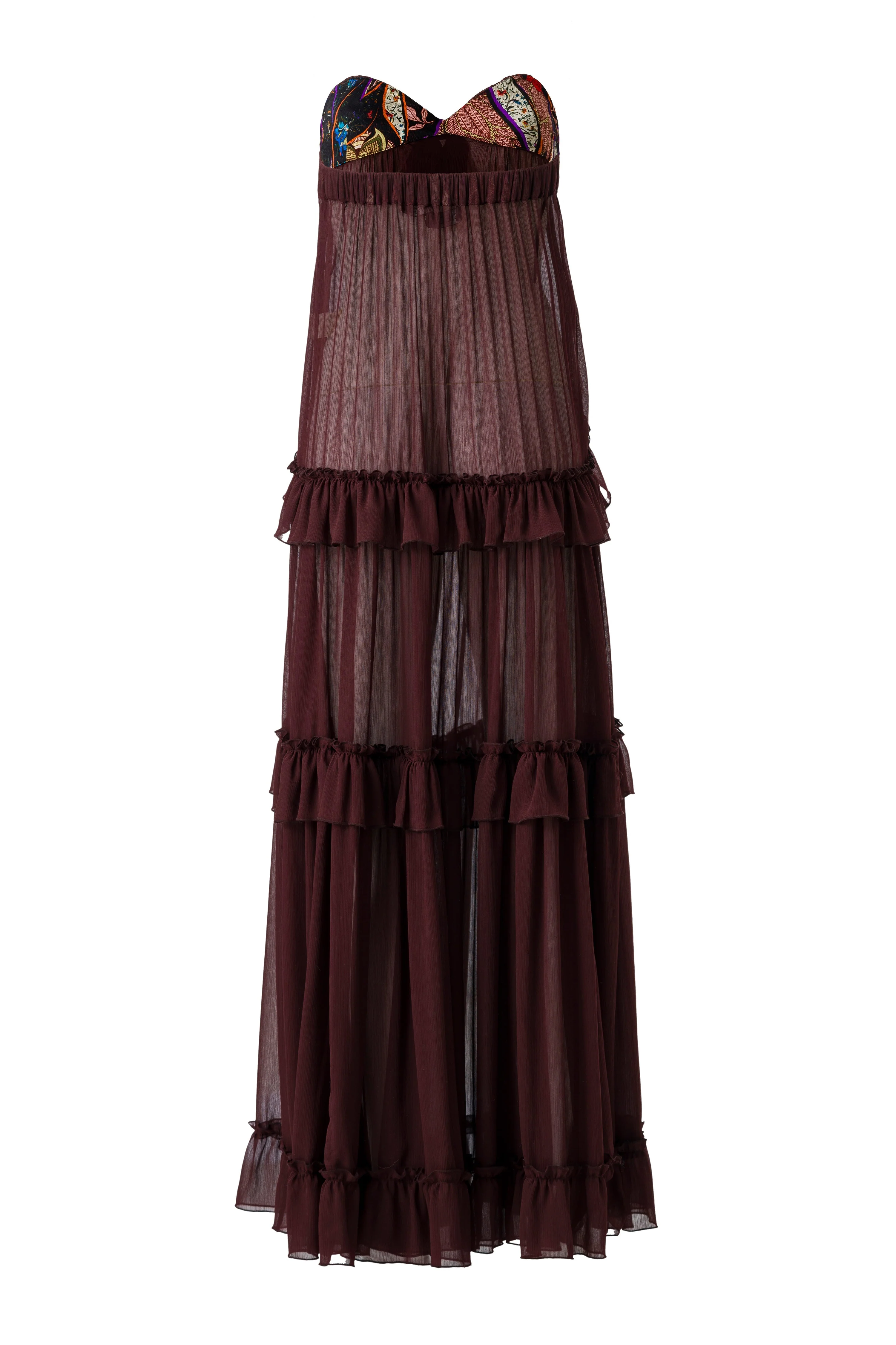 JOSIANE - Bead-embellished ruffled maxi dress - Image 5