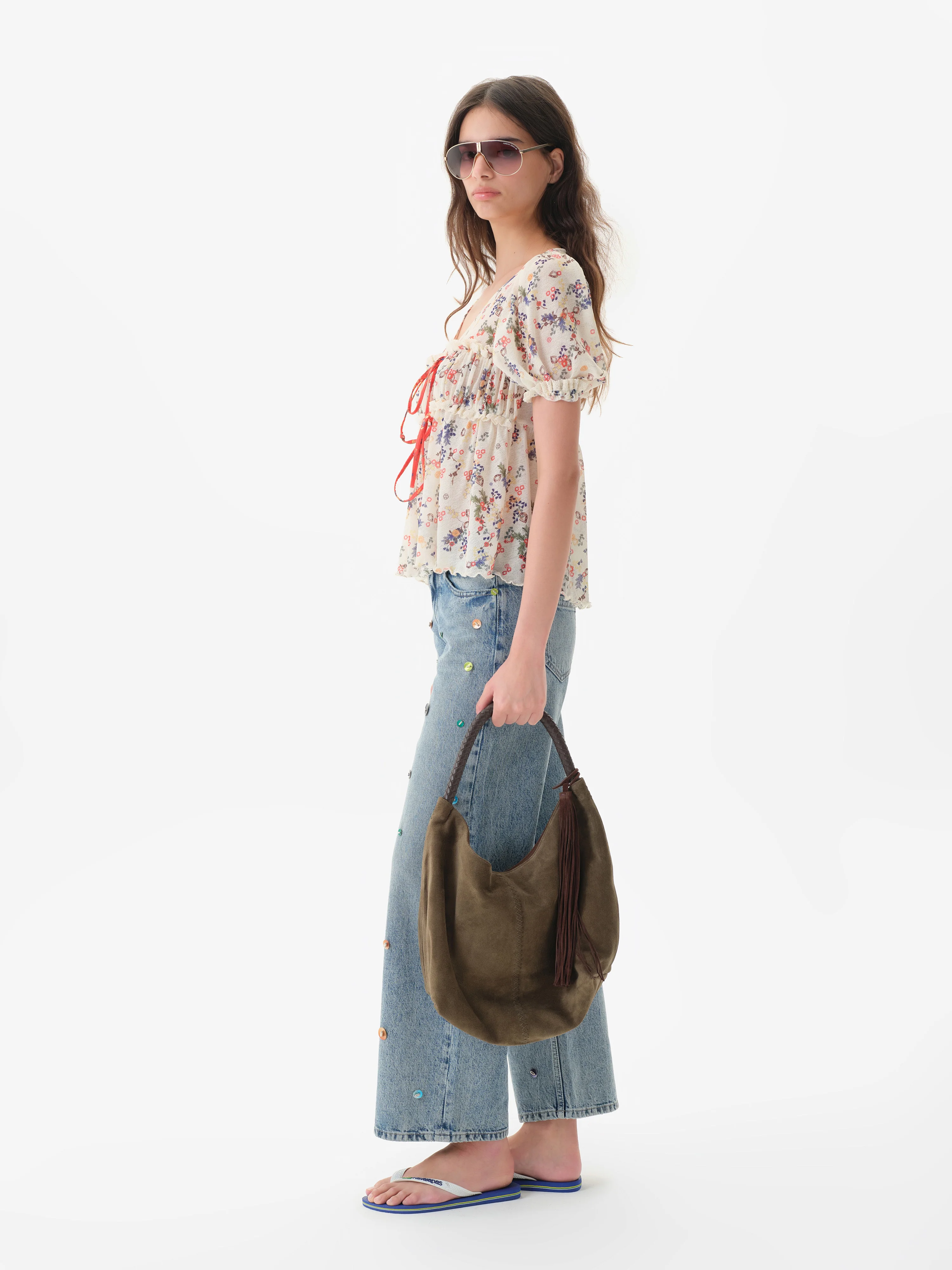 JUNIE - Beaded straight-leg jeans - Image 3