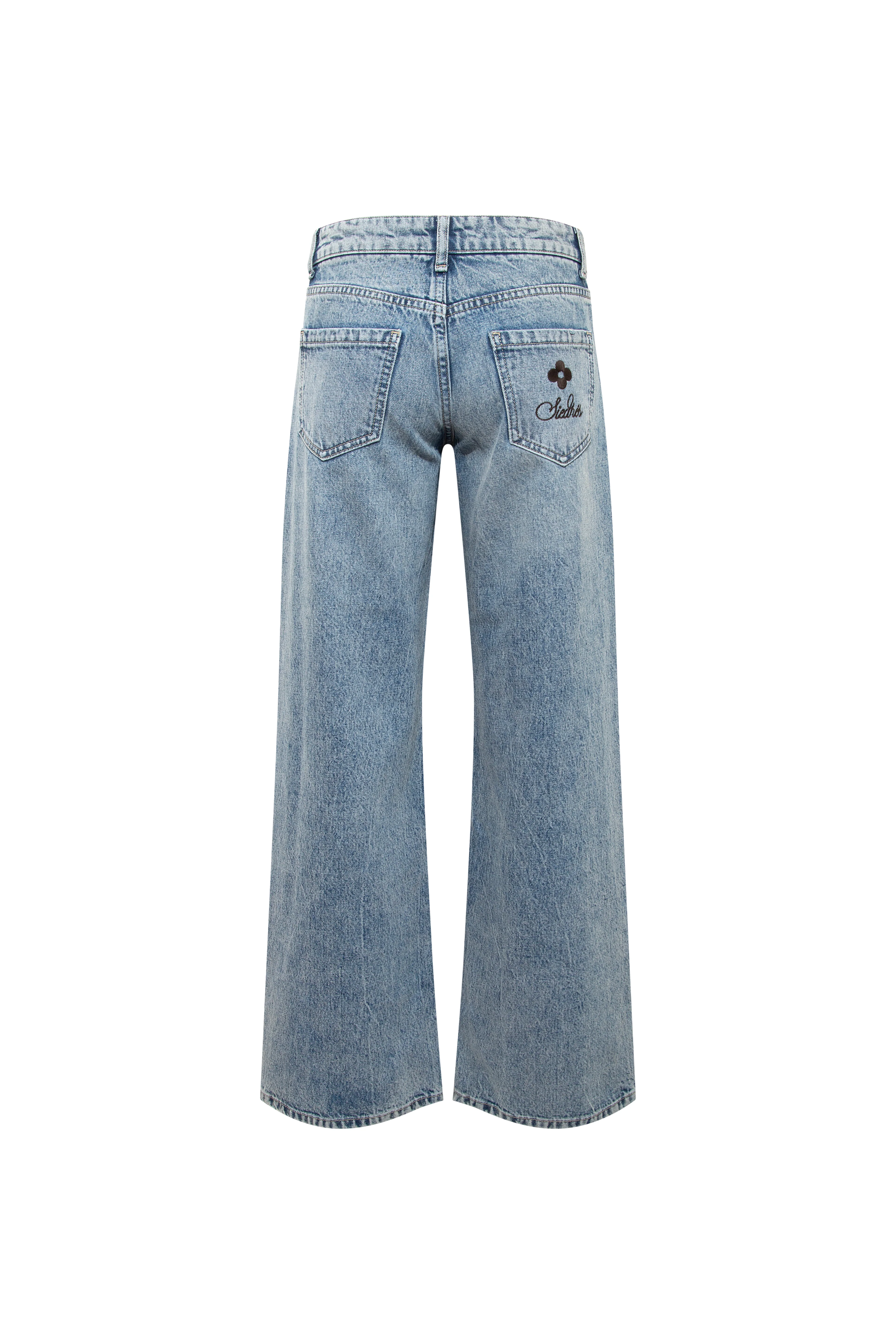JUNIE - Beaded straight-leg jeans - Image 6