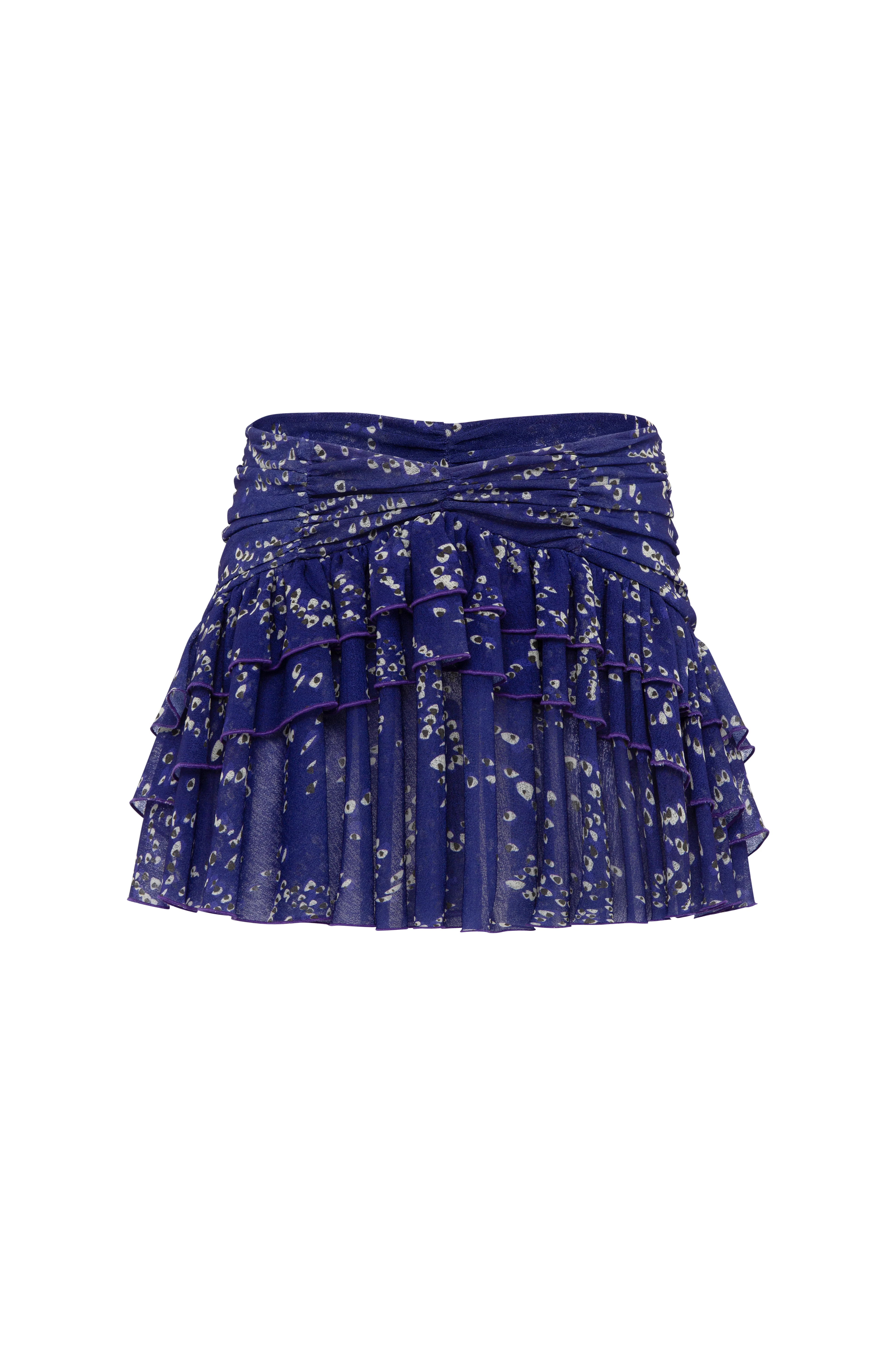 KAIA - Printed mini skirt with ruffles - Image 5