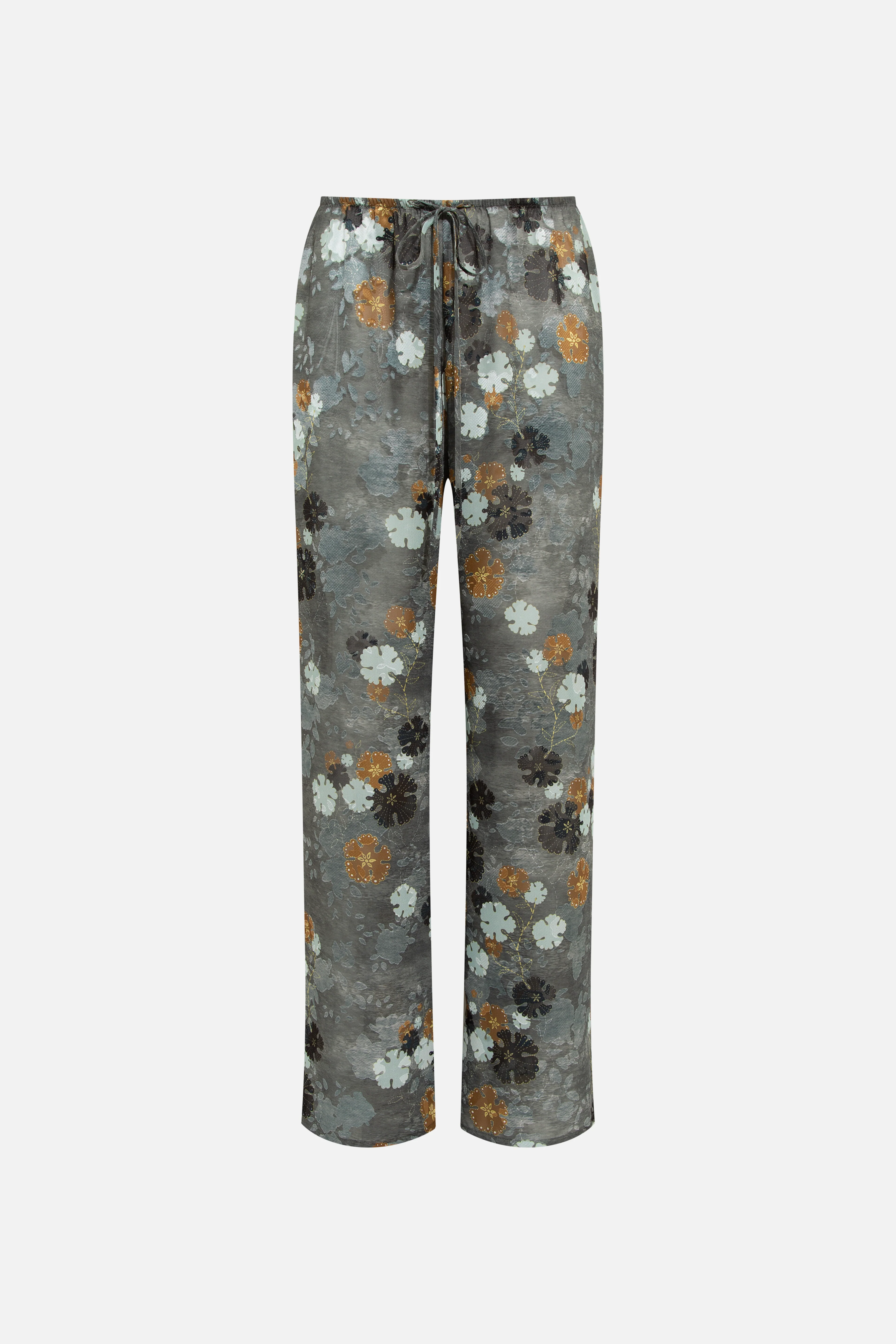 MANOCE - Wide-leg chiffon pants with devoré detail - Image 5