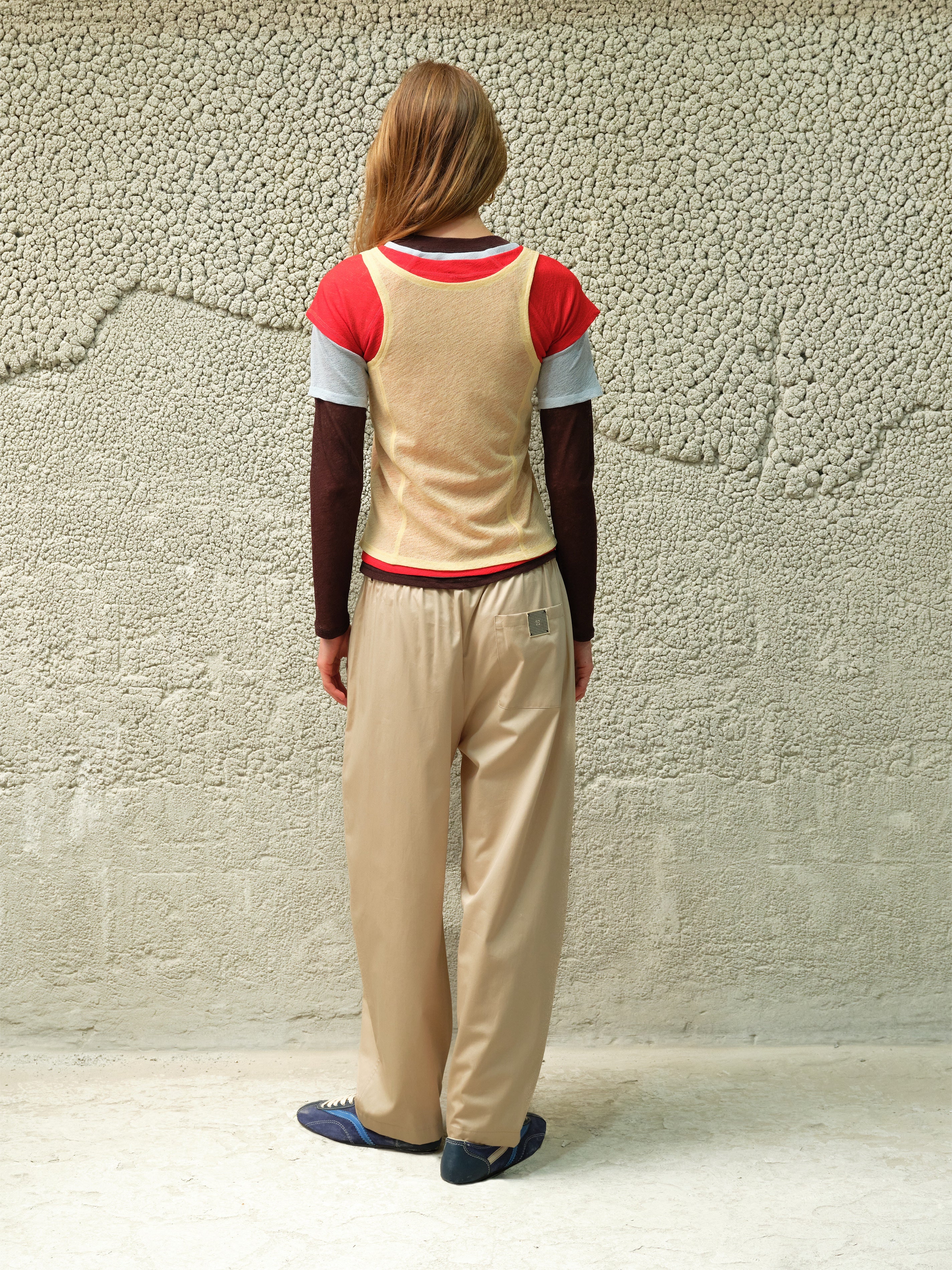 MEL - Color-block layered mesh long sleeve top - Image 5
