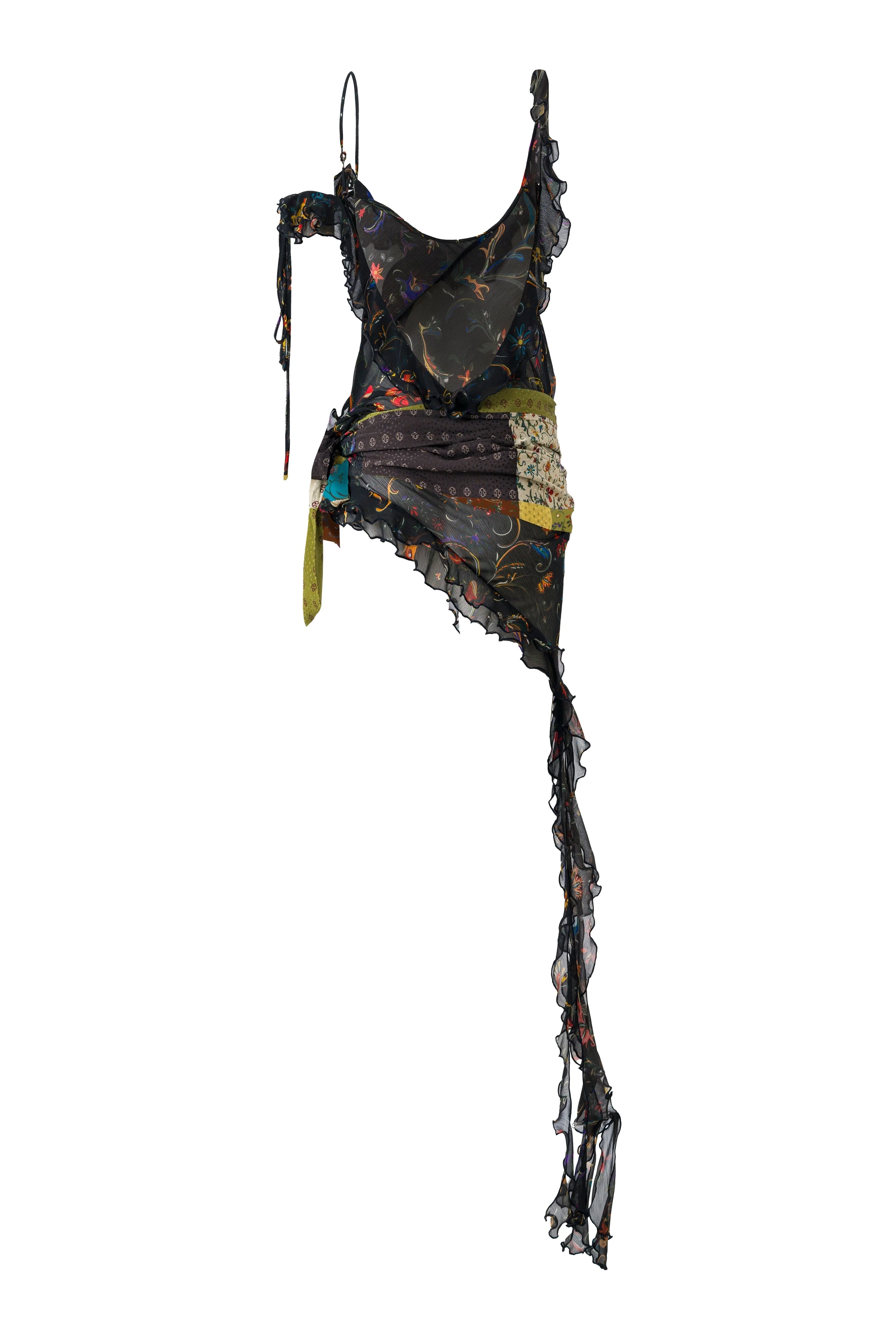 MESSIAS - Open-back mini dress with ruffle details - Image 5