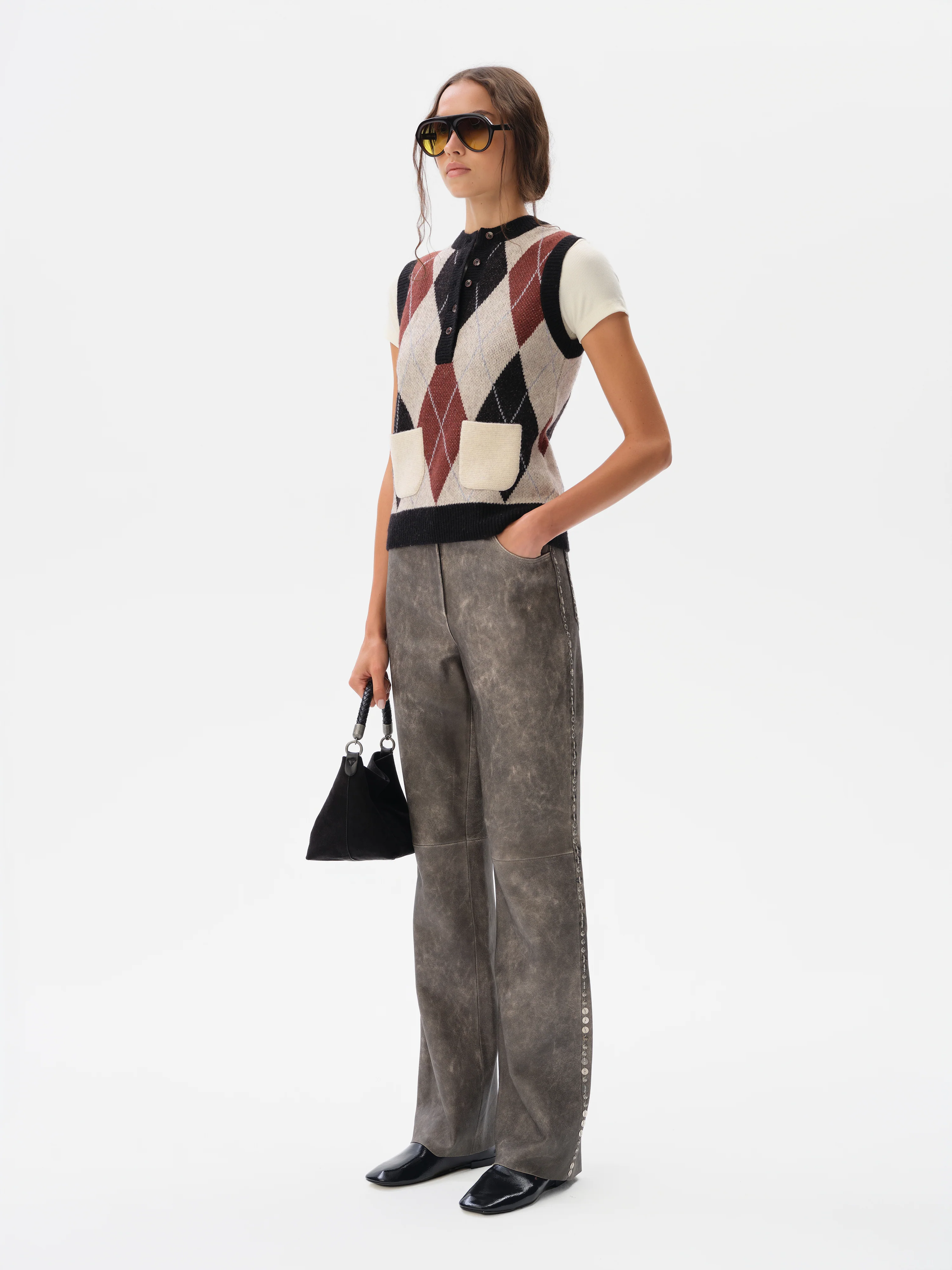 MINI SIERRA - Mini handbag with woven top handle - Image 4