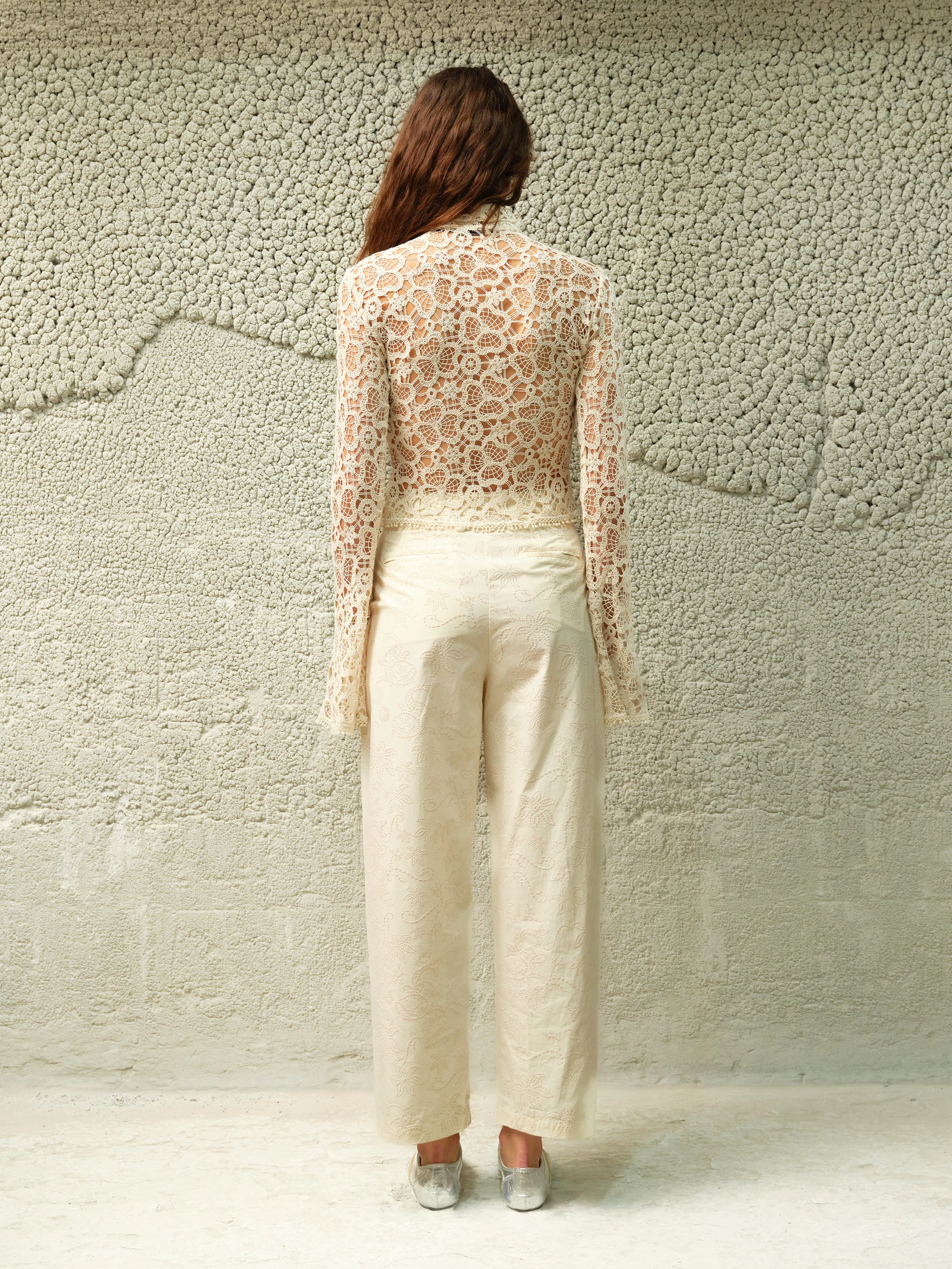NIXIE - Embroidered straight-fit trousers - Image 3