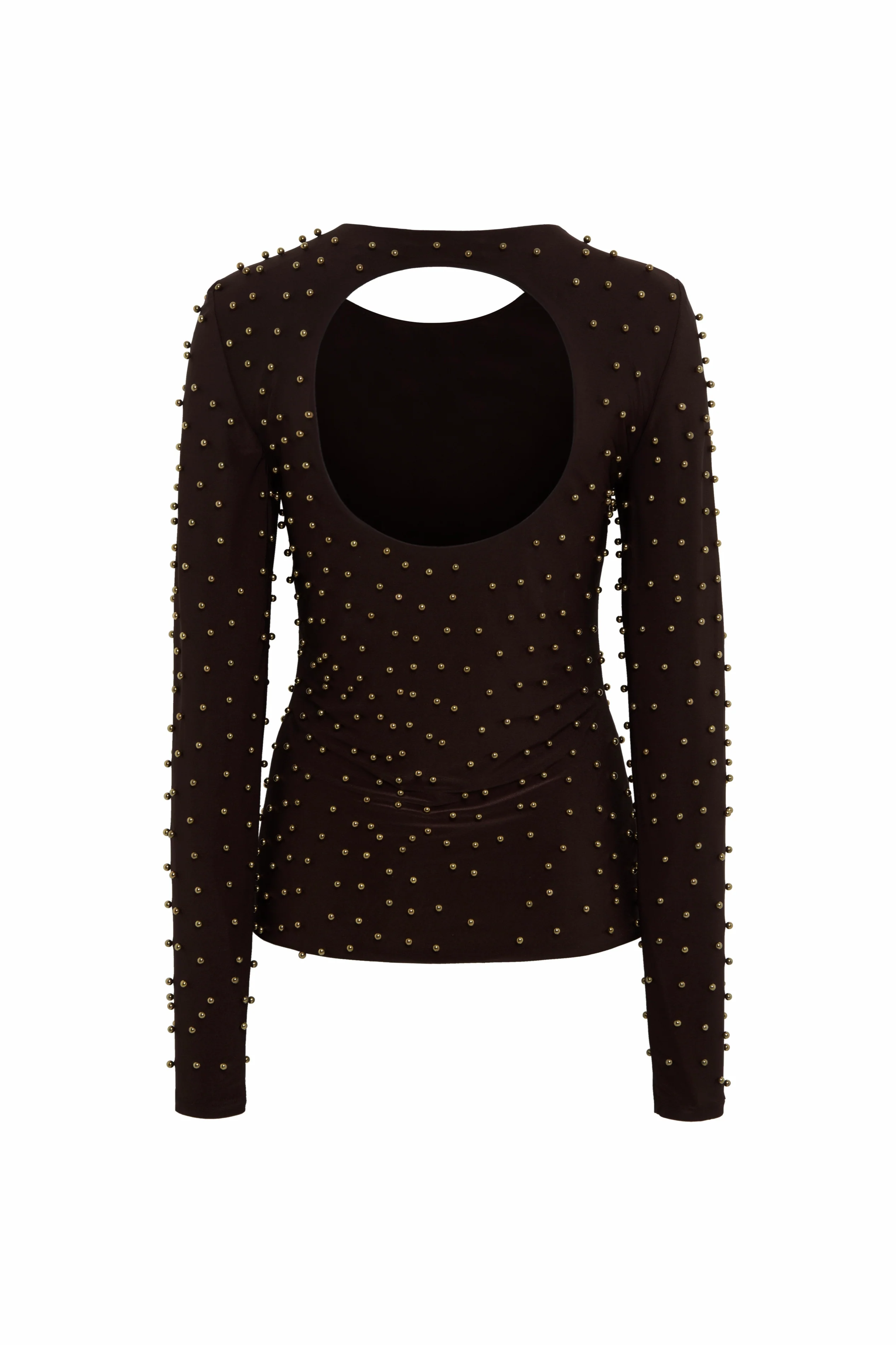 ODEL - Studded open-back longsleeved top - Image 2
