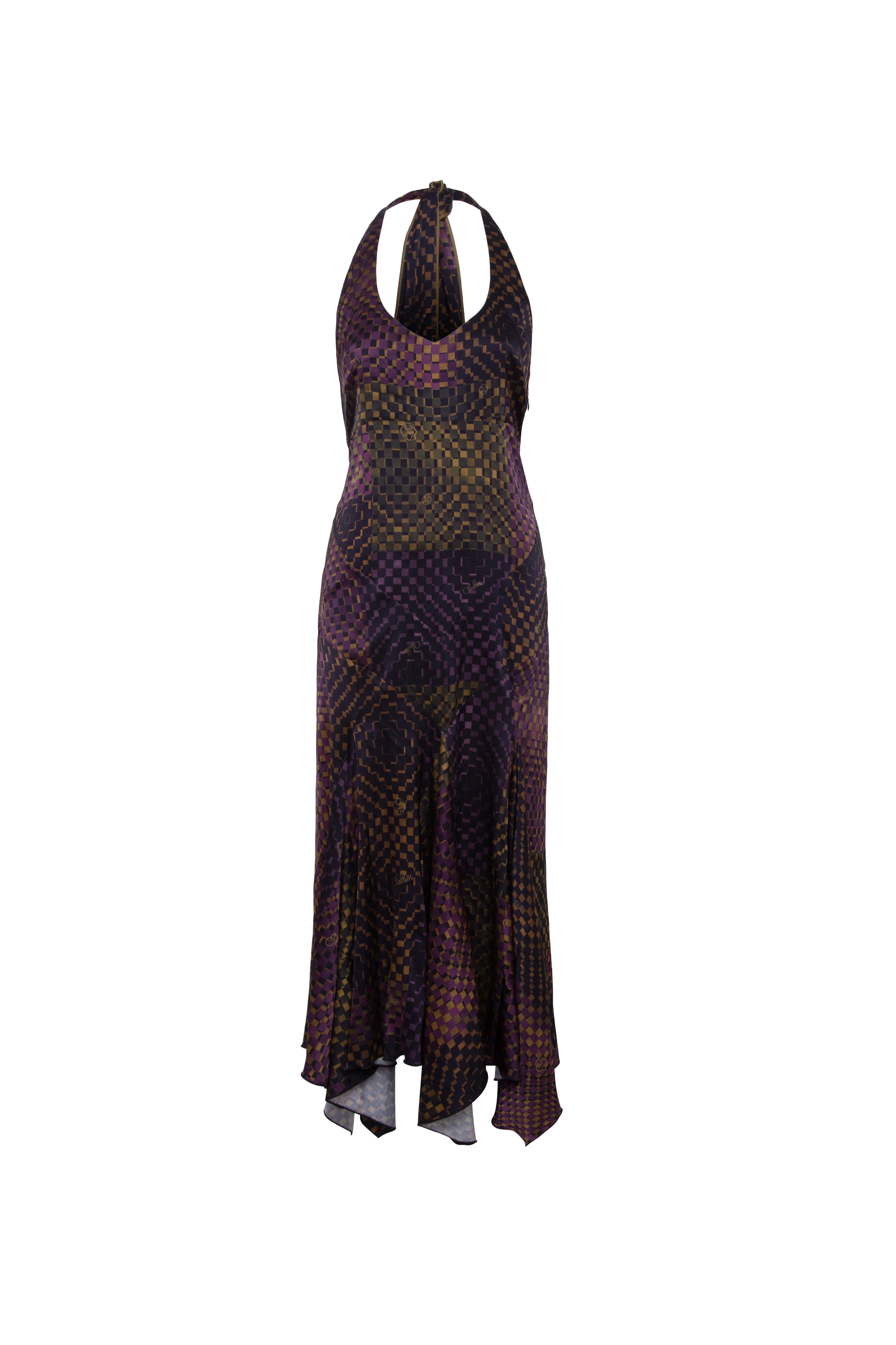 RAYE - Printed halter neck midi satin dress - Image 5