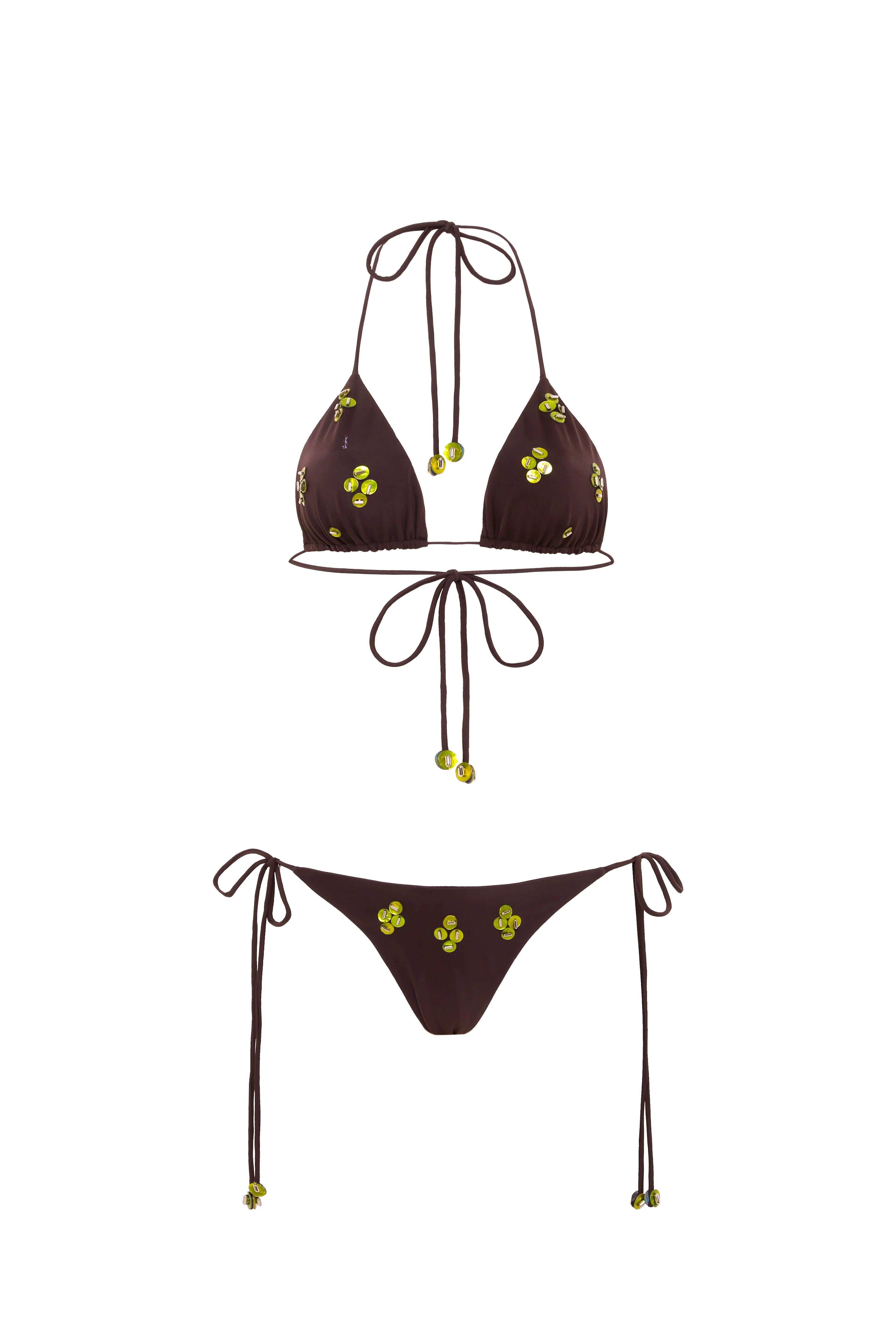 ROM - Tie-detailed embellished low-rise bikini briefs - Image 4