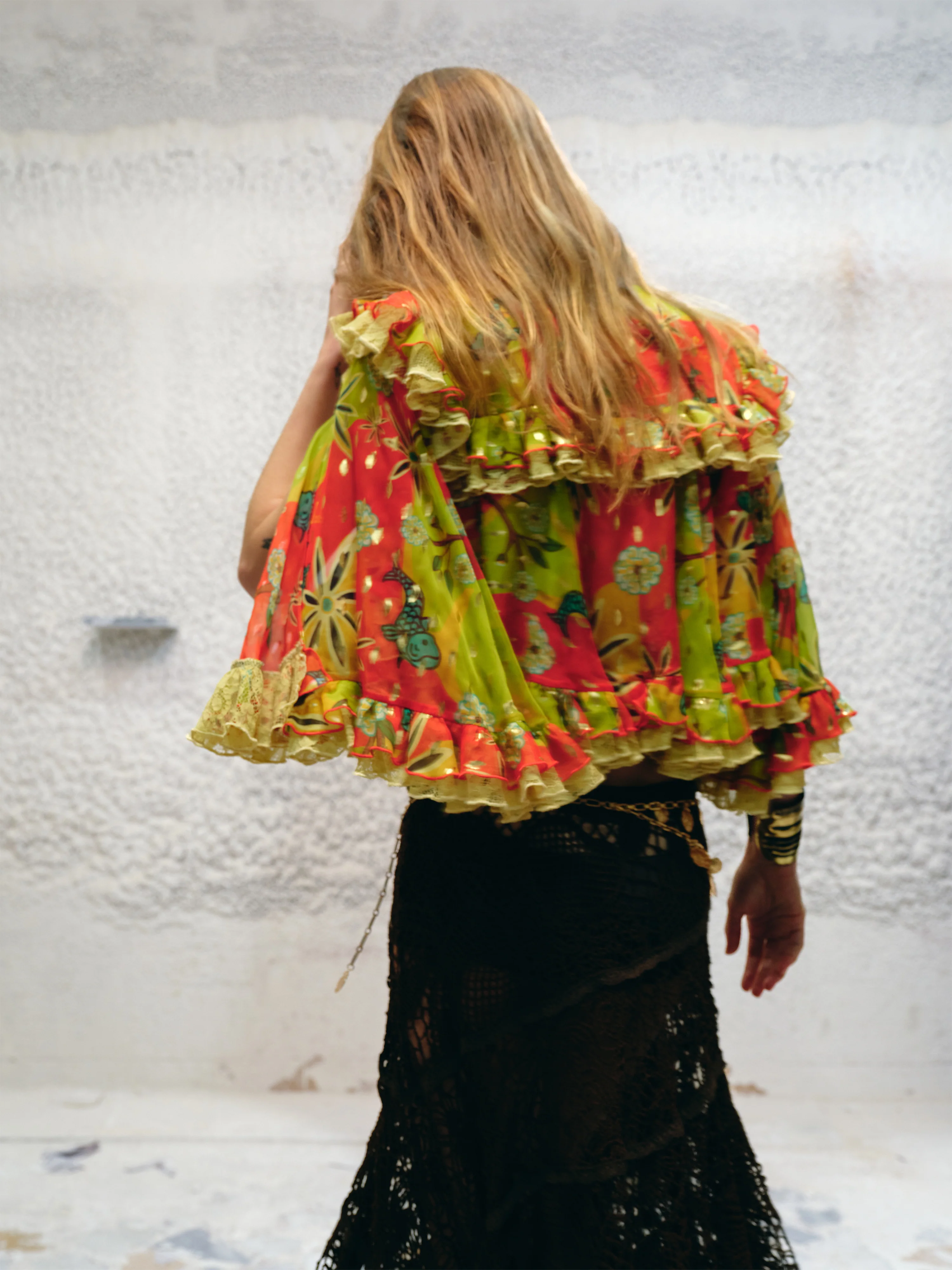 ROSA - Printed ruffle blouse - Image 4