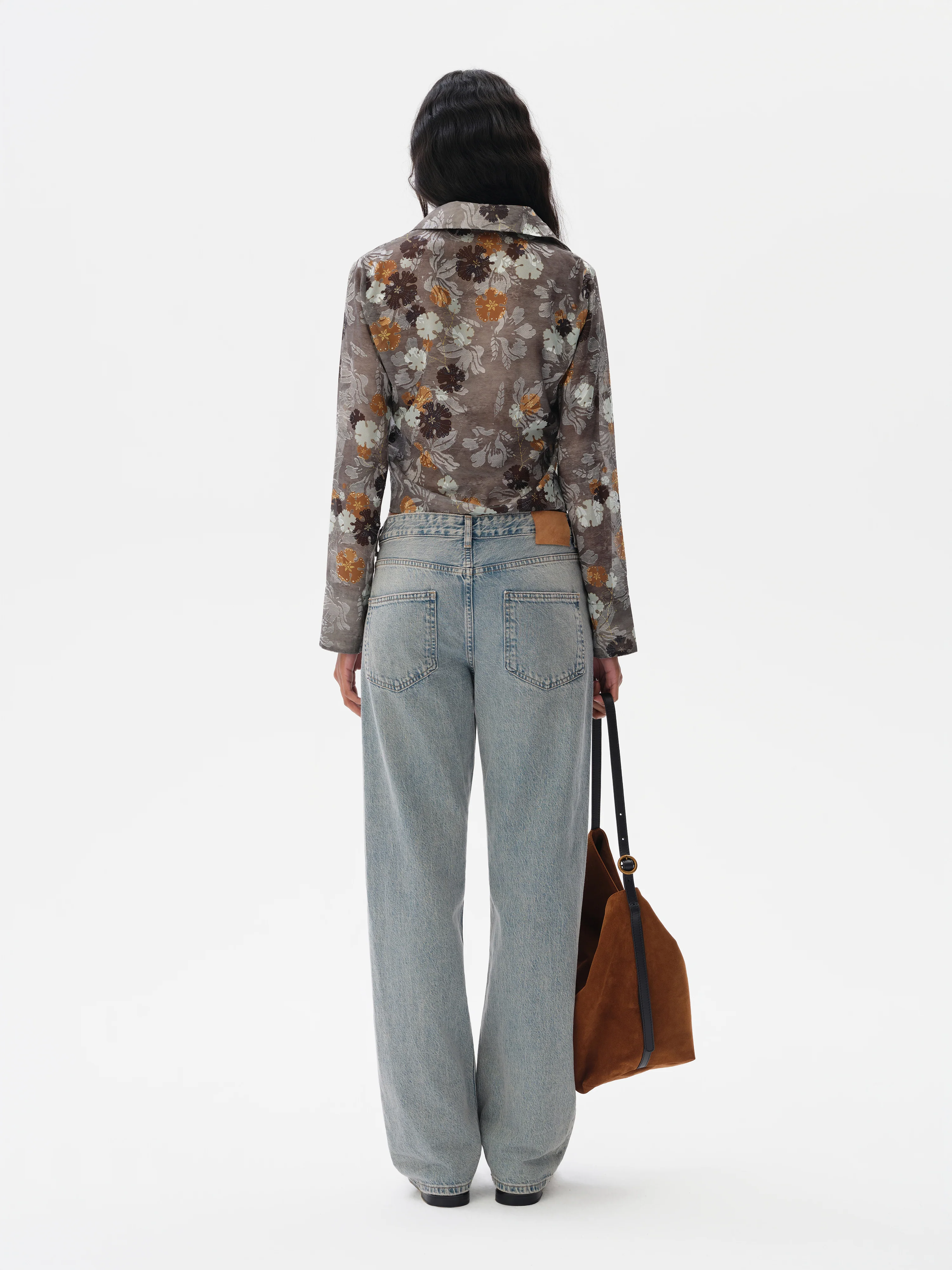 SEZANNE - Chiffon shirt with devoré detail - Image 4