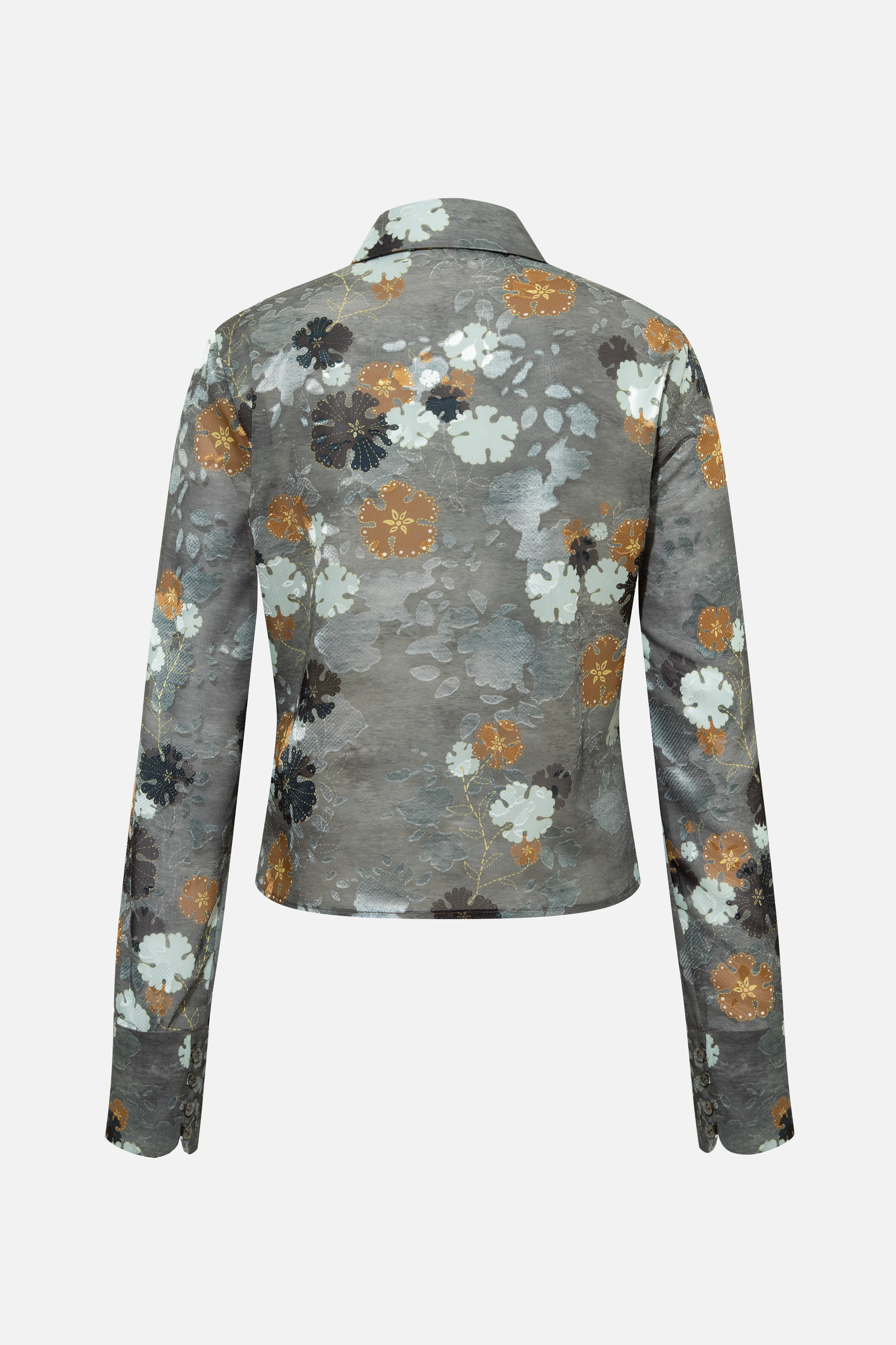 SEZANNE - Chiffon shirt with devoré detail - Image 6