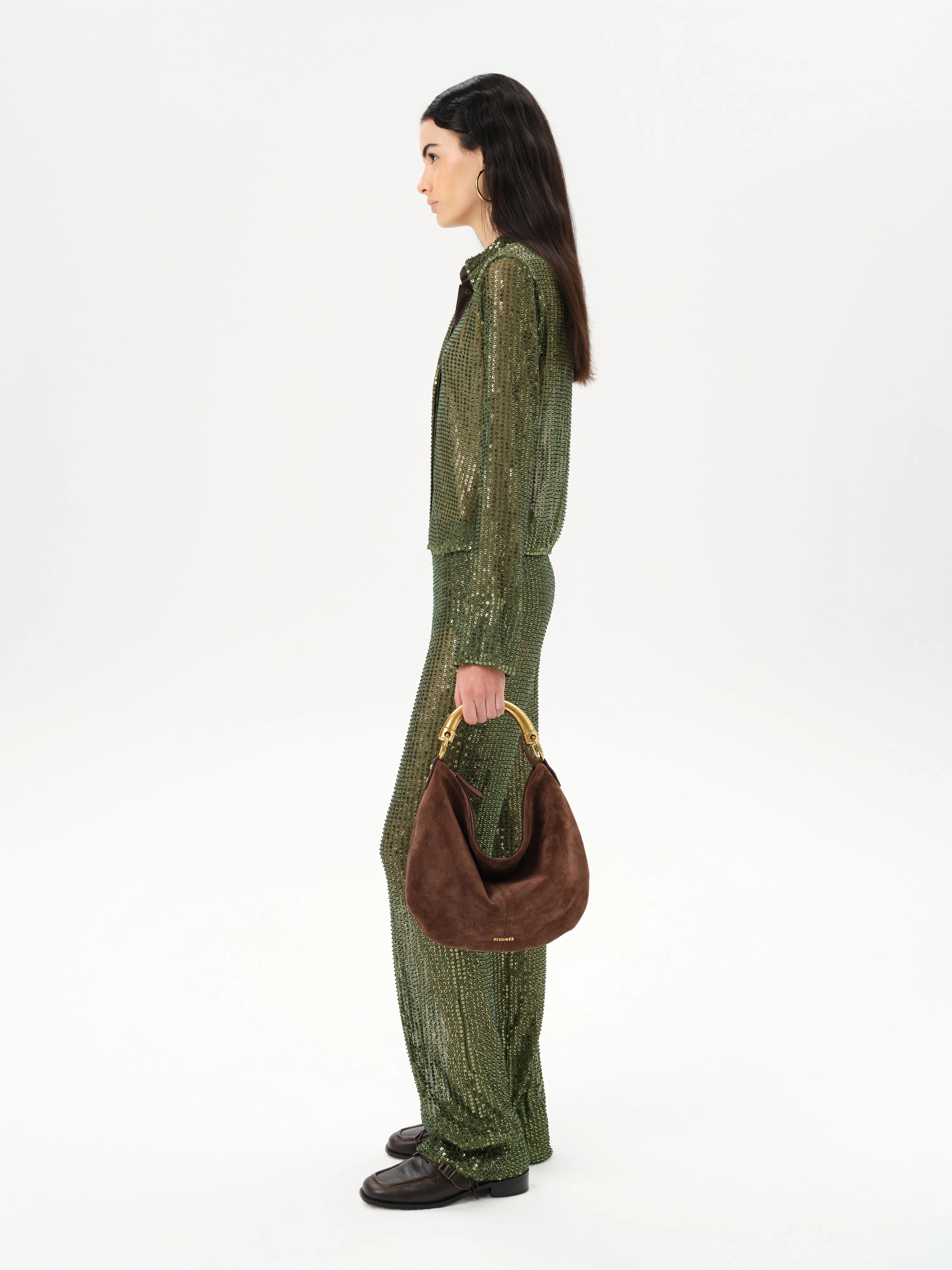 SEZANNE - Semi sheer sequin button-down - Image 4