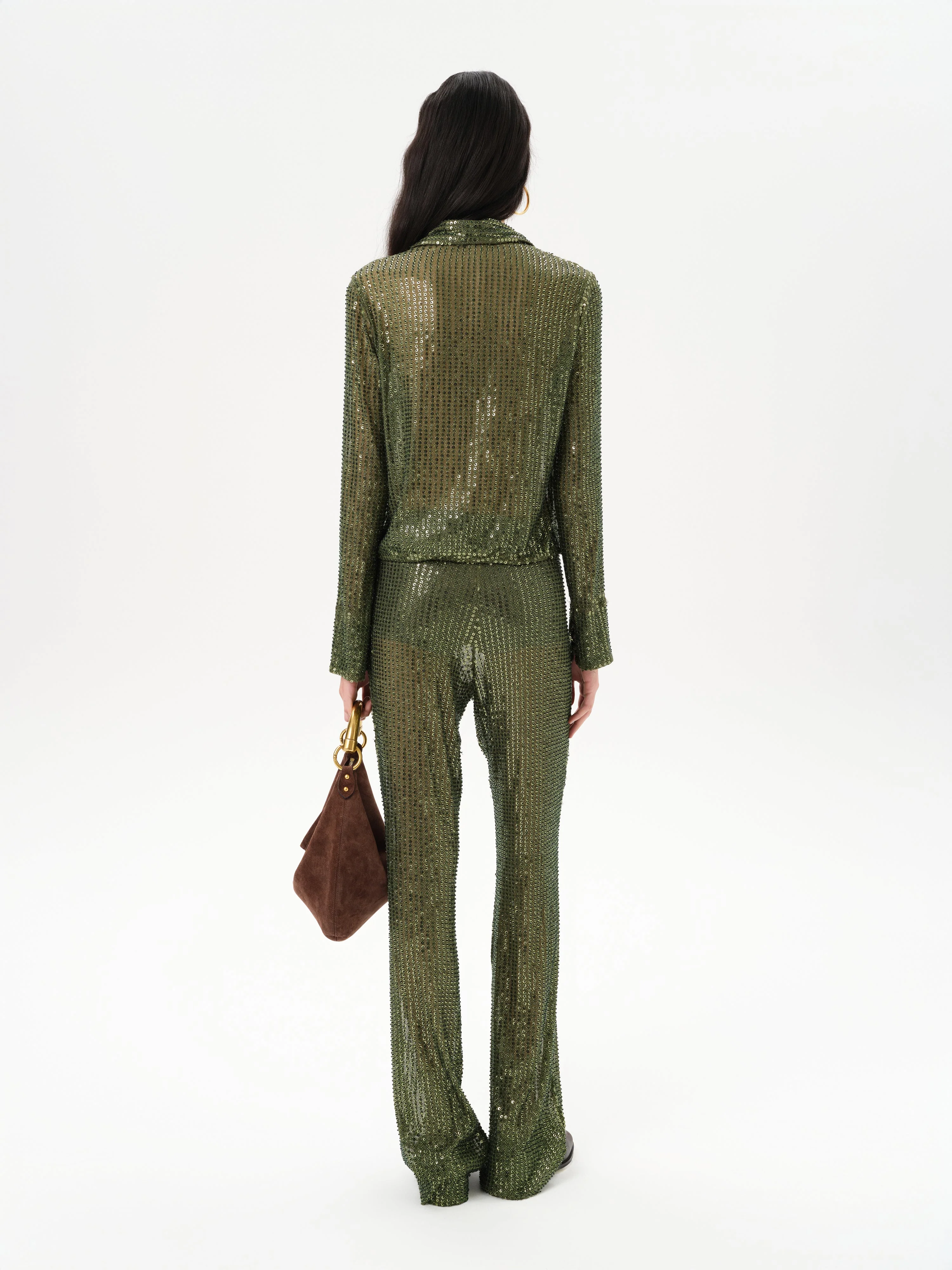 SEZANNE - Semi sheer sequin button-down - Image 5