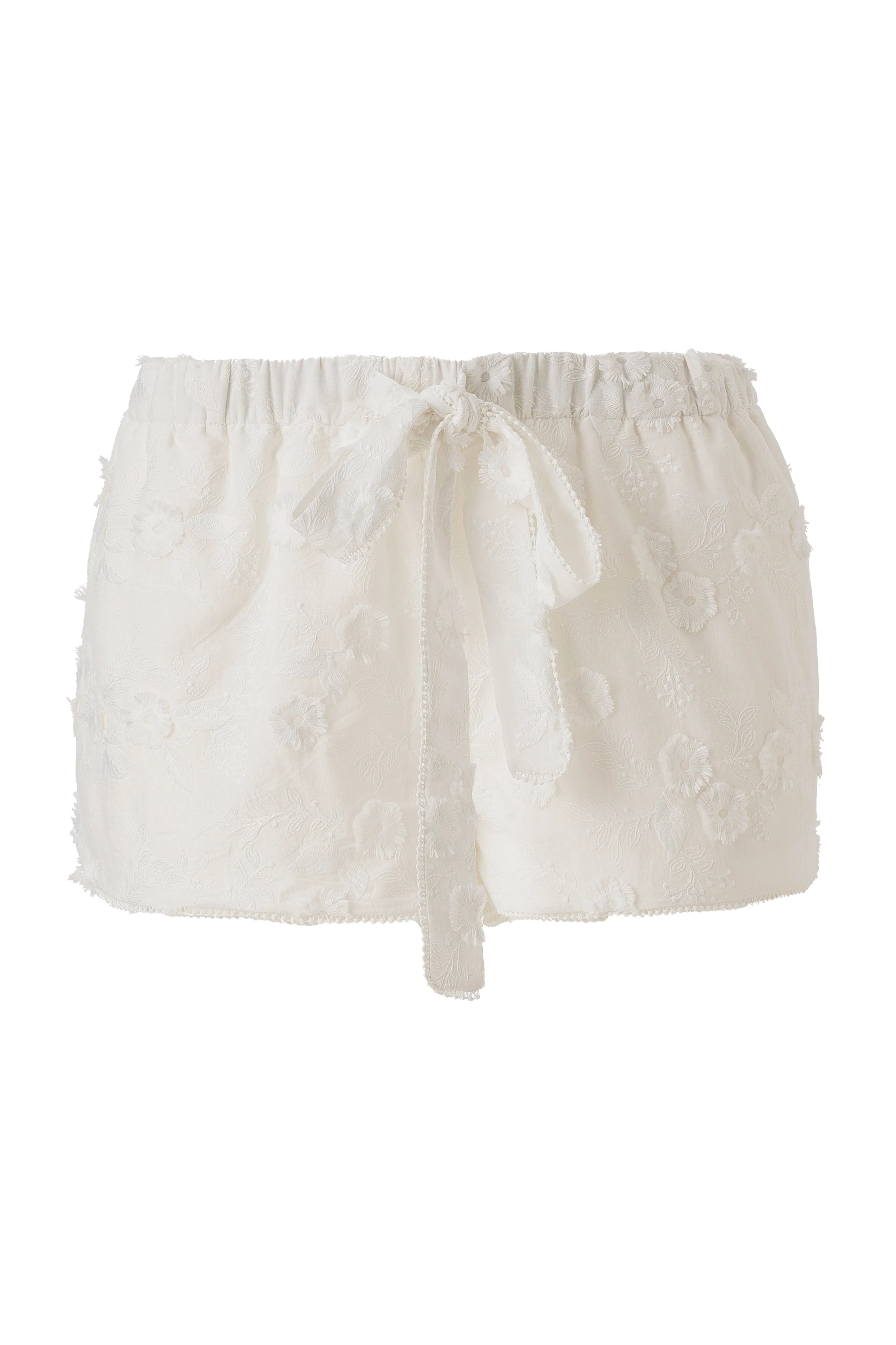 SHOL - Flower appliqué detailed mini shorts - Image 3