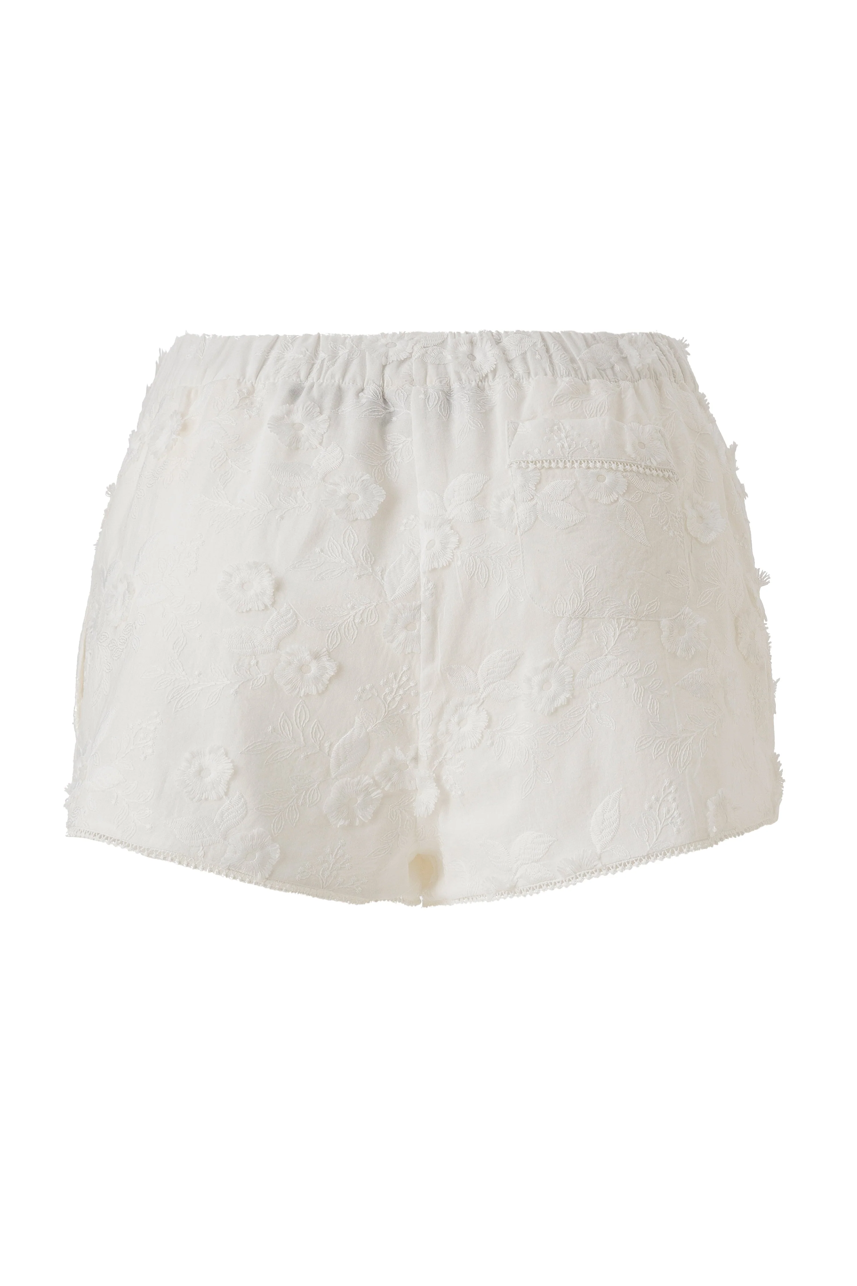 SHOL - Flower appliqué detailed mini shorts - Image 4