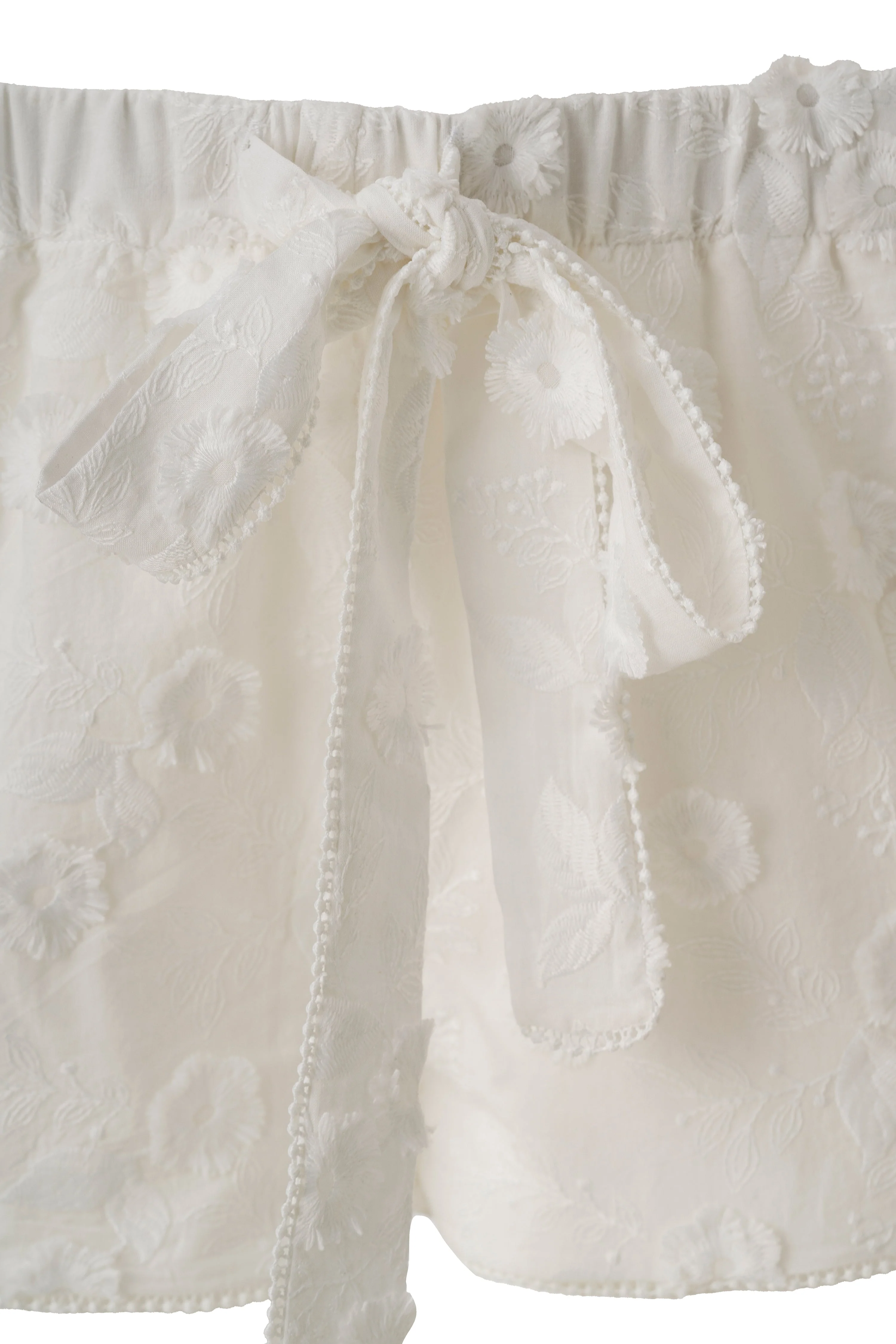SHOL - Flower appliqué detailed mini shorts - Image 5