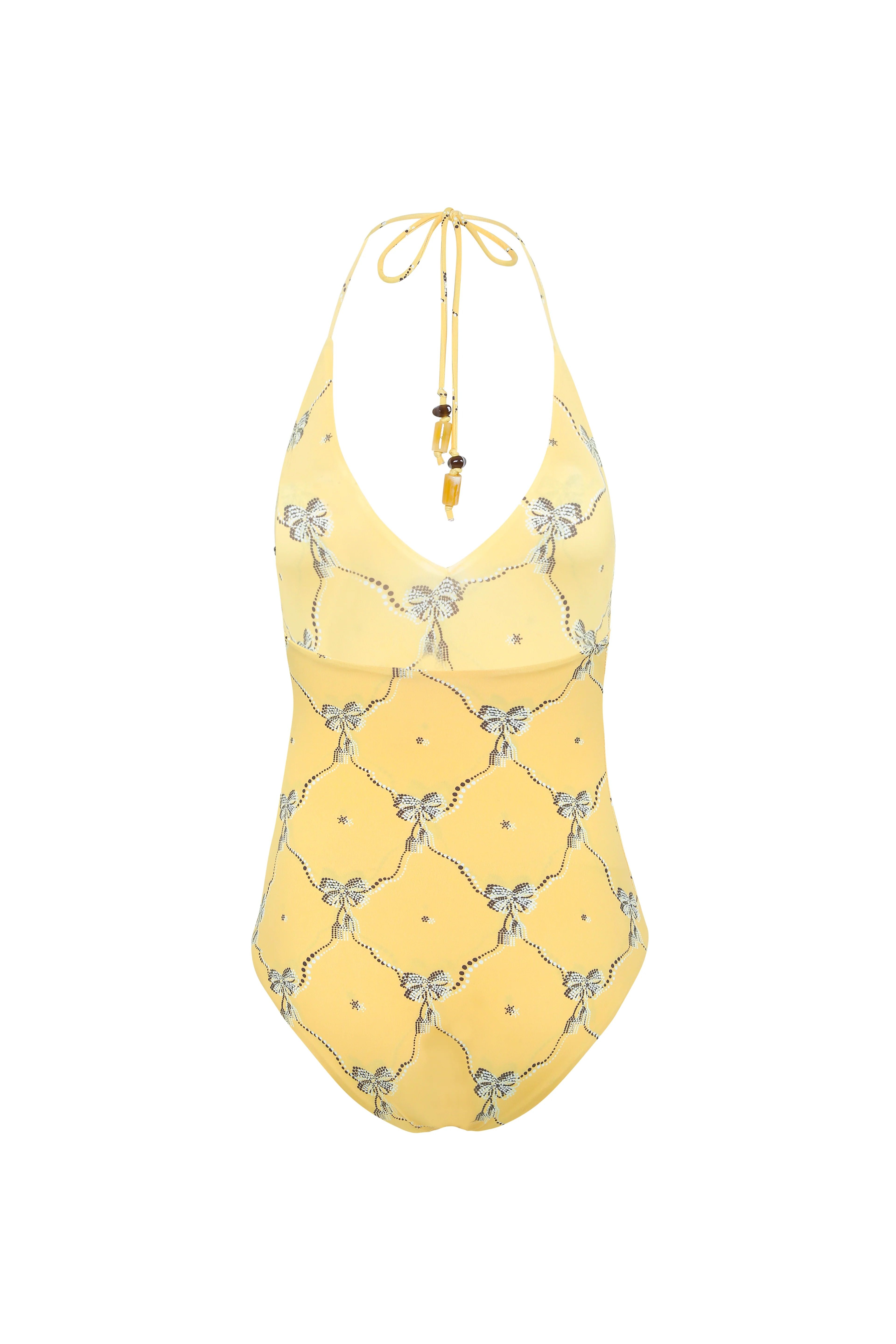 SOLENA - Embroidered floral halterneck swimsuit - Image 5