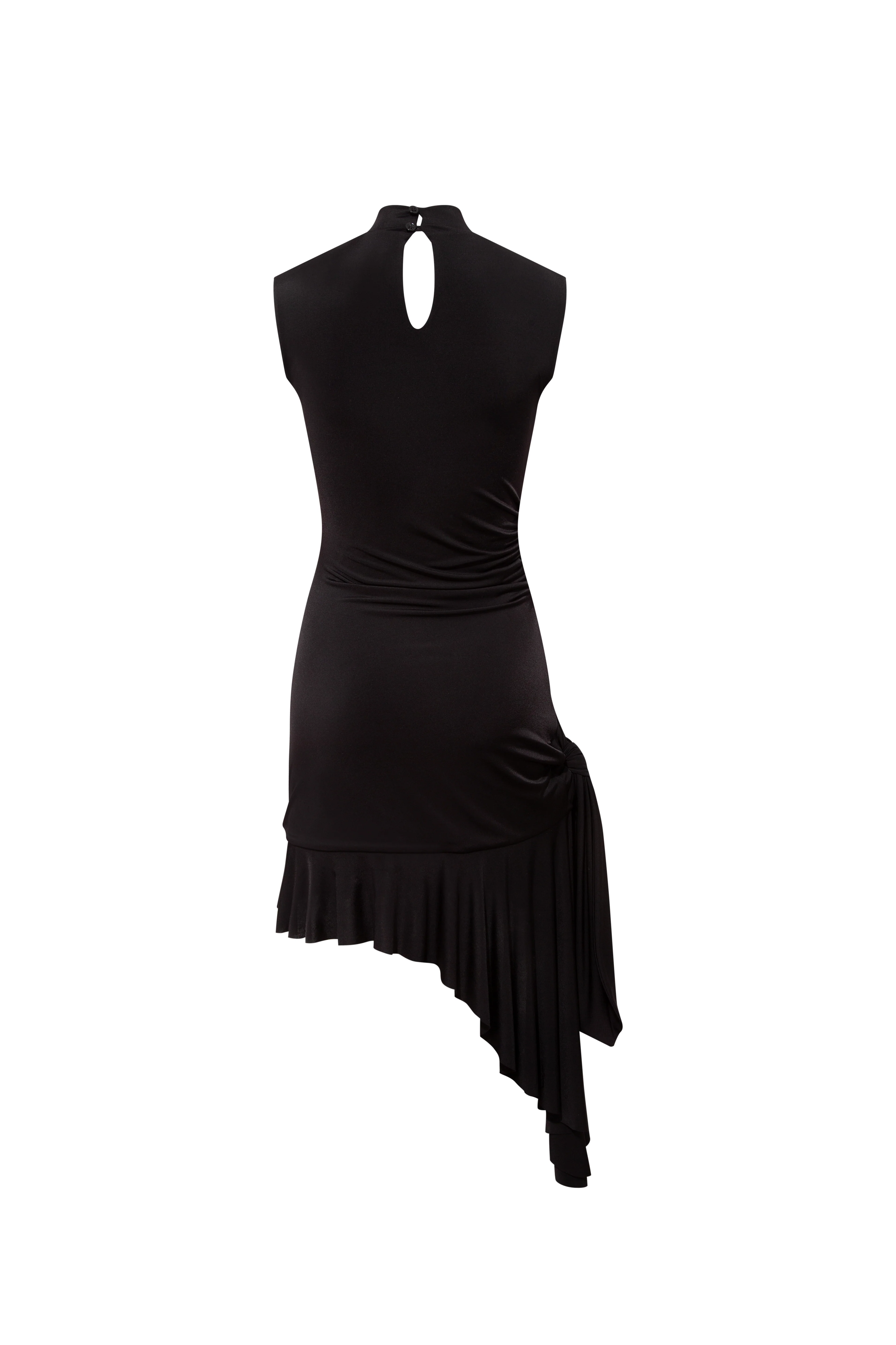 TENA - Sleeveless jersey dress with side tie and ruffle details - Image 5