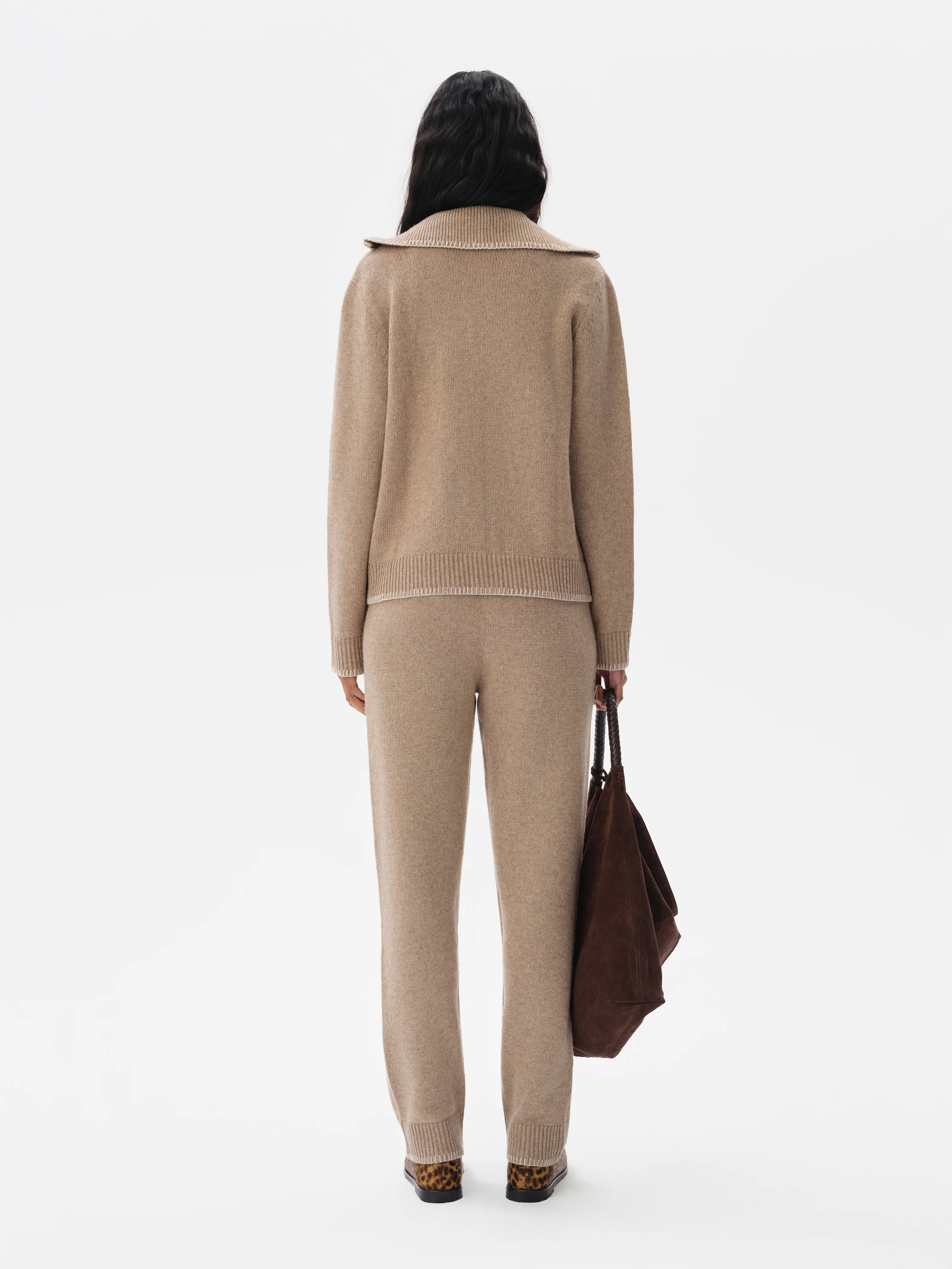 THEKLA - Drawstring knit jogger pants with stitch detailing - Image 4
