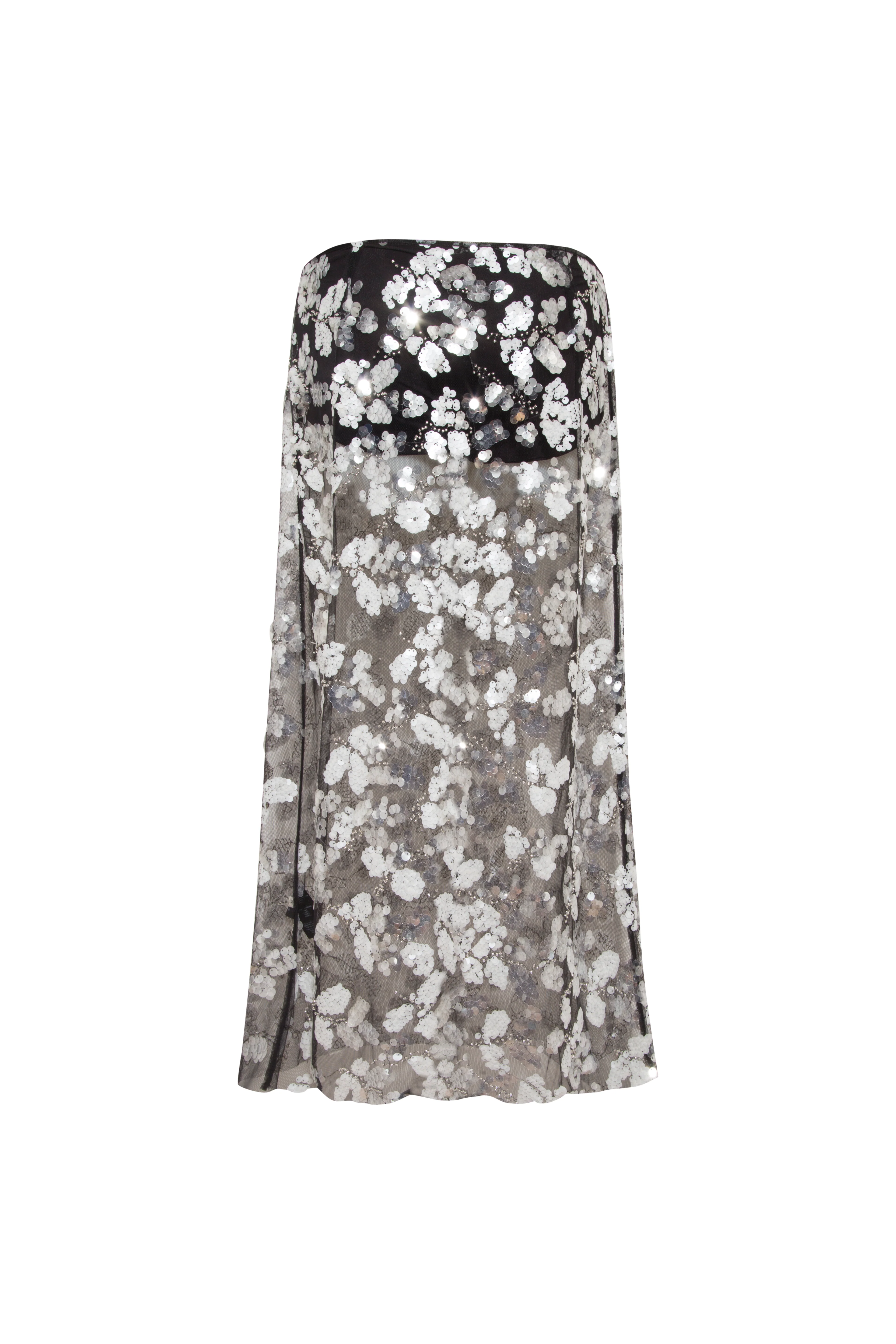 WELLS - Sequin-embellished sheer midi skirt with mini shorts - Image 6