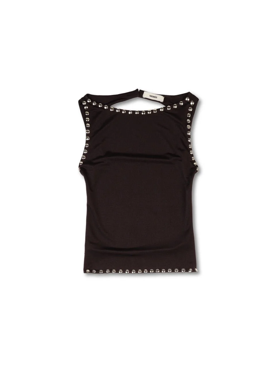 ZELNA - Fitted jersey top with stud details