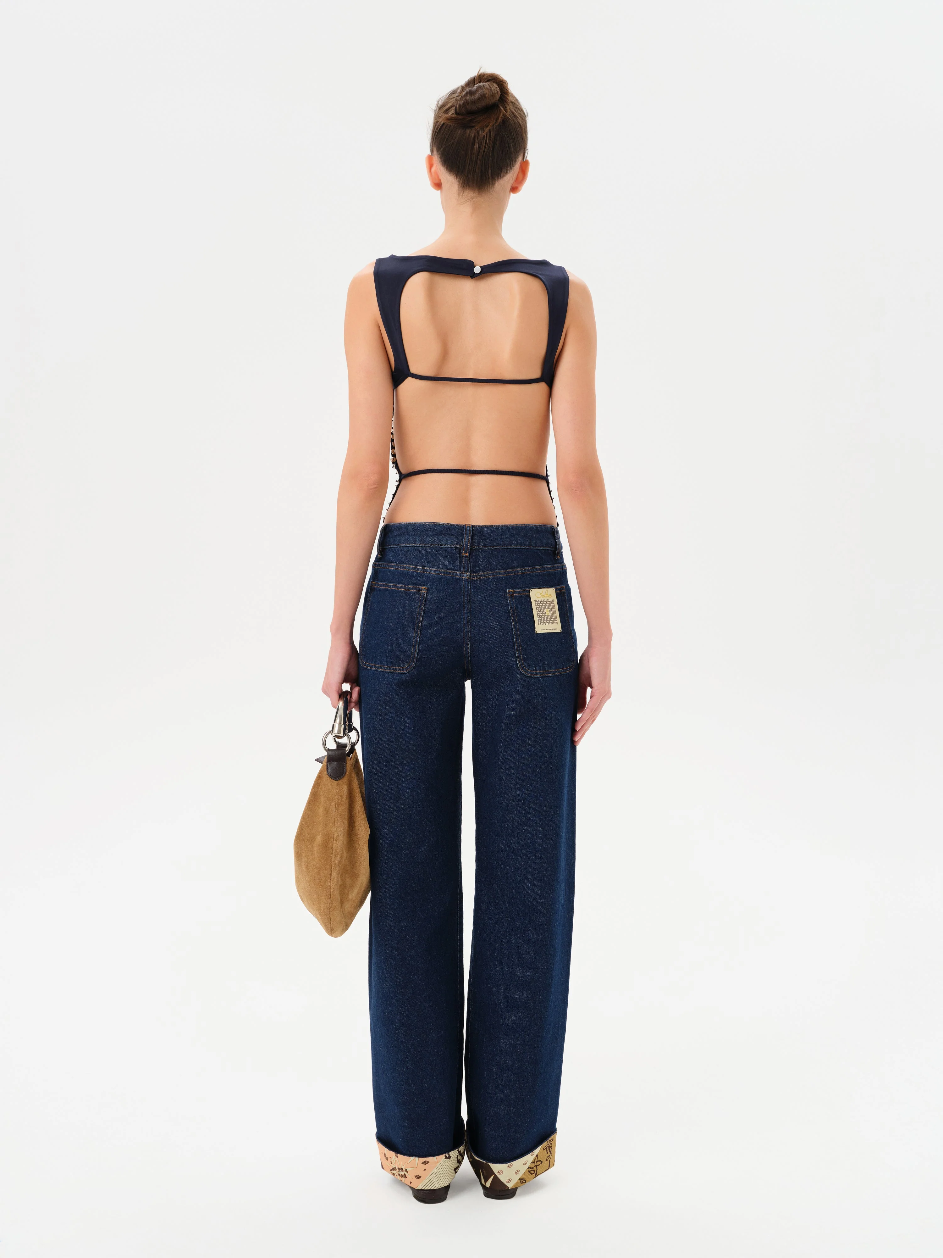 ZELNA - Fitted jersey top with stud details - Image 5