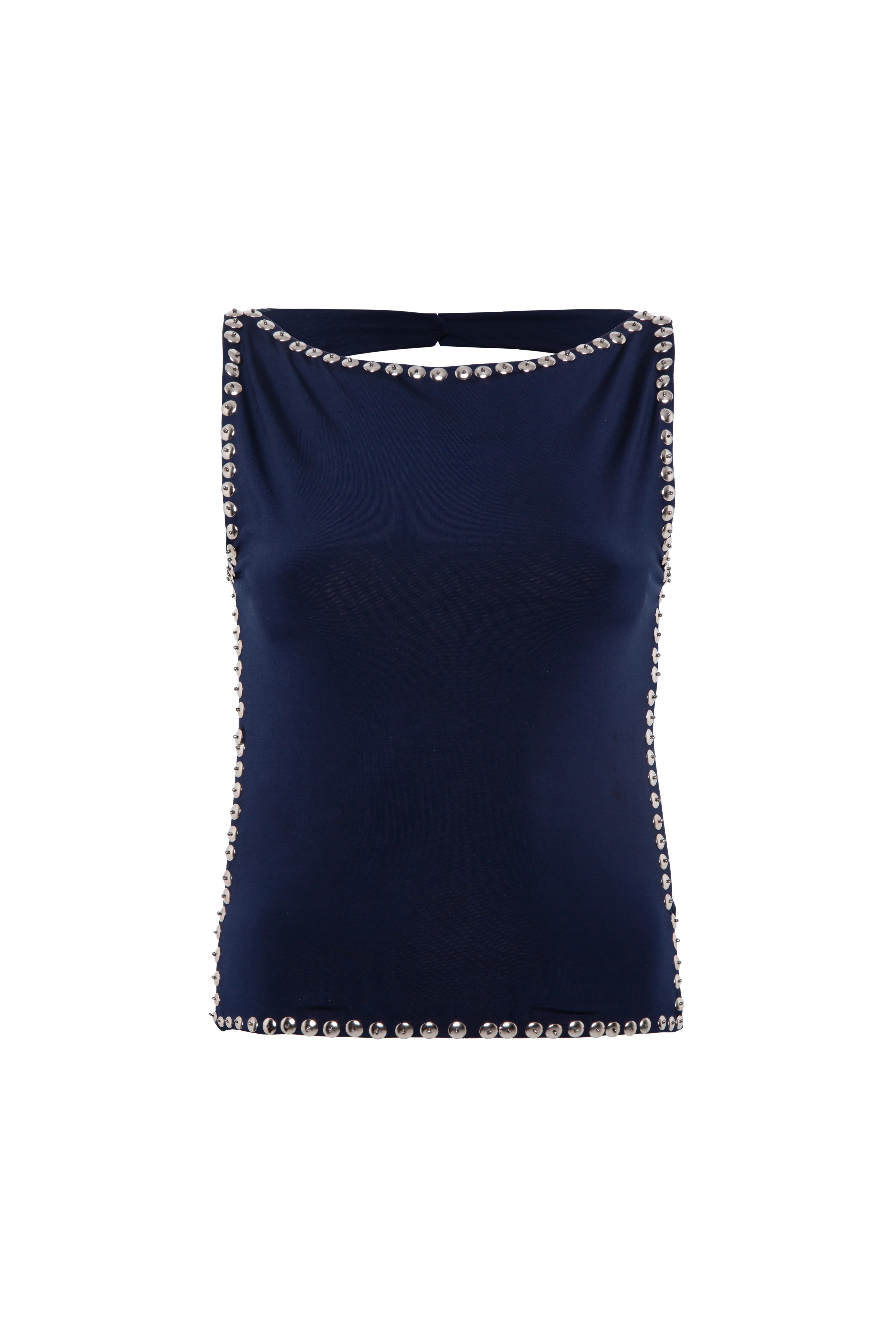 ZELNA - Fitted jersey top with stud details - Image 6